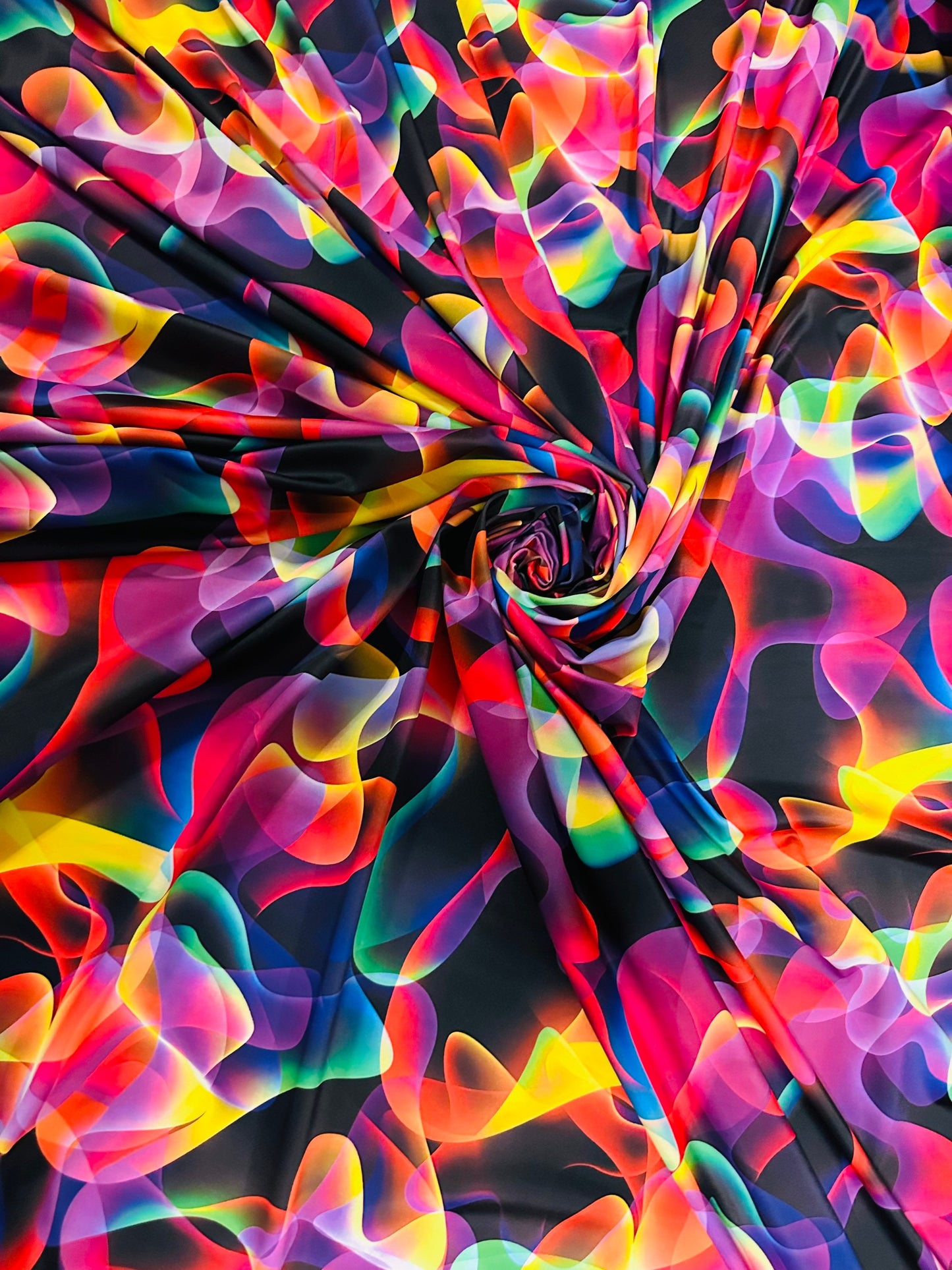 Luxury modern abstract design print on nylon spandex high quality, best quality spandex 4-way stretch 58/60” Sold by the YD.