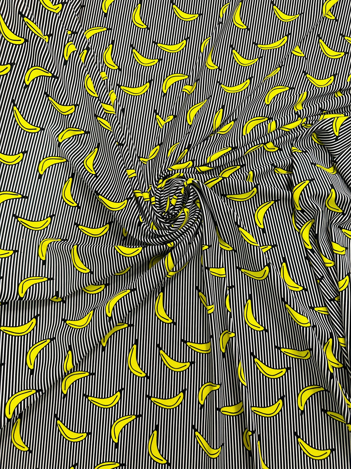 New banana design print on best quality of nylon spandex 4-way stretch 58/60” Sold by the YD. Ships worldwide from L.A