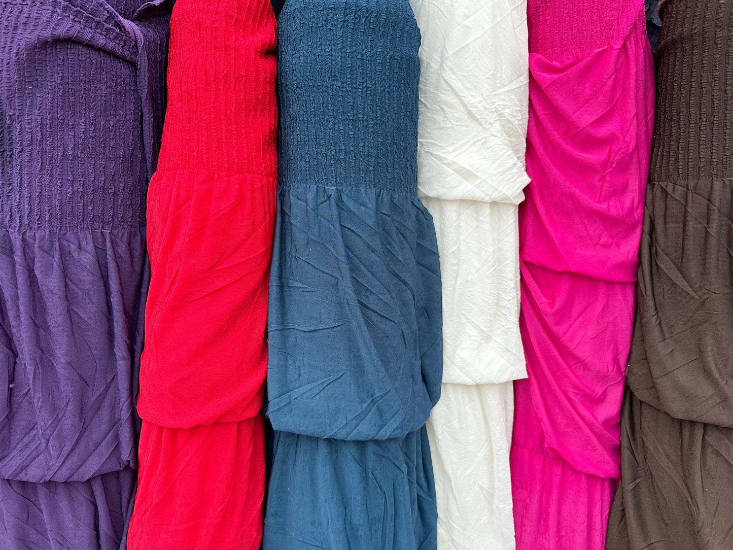 Luxury layer ruffle design poly spandex high quality fabrics 36” Sold by the YD. Ships worldwide from Los Angeles California USA