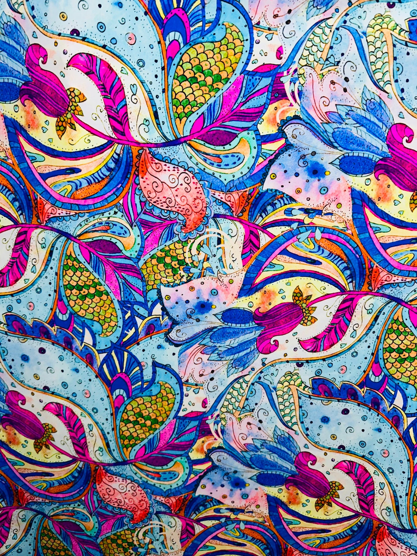 New Modern Floral design multicolor print on best quality of nylon spandex 4-way stretch 58/60”