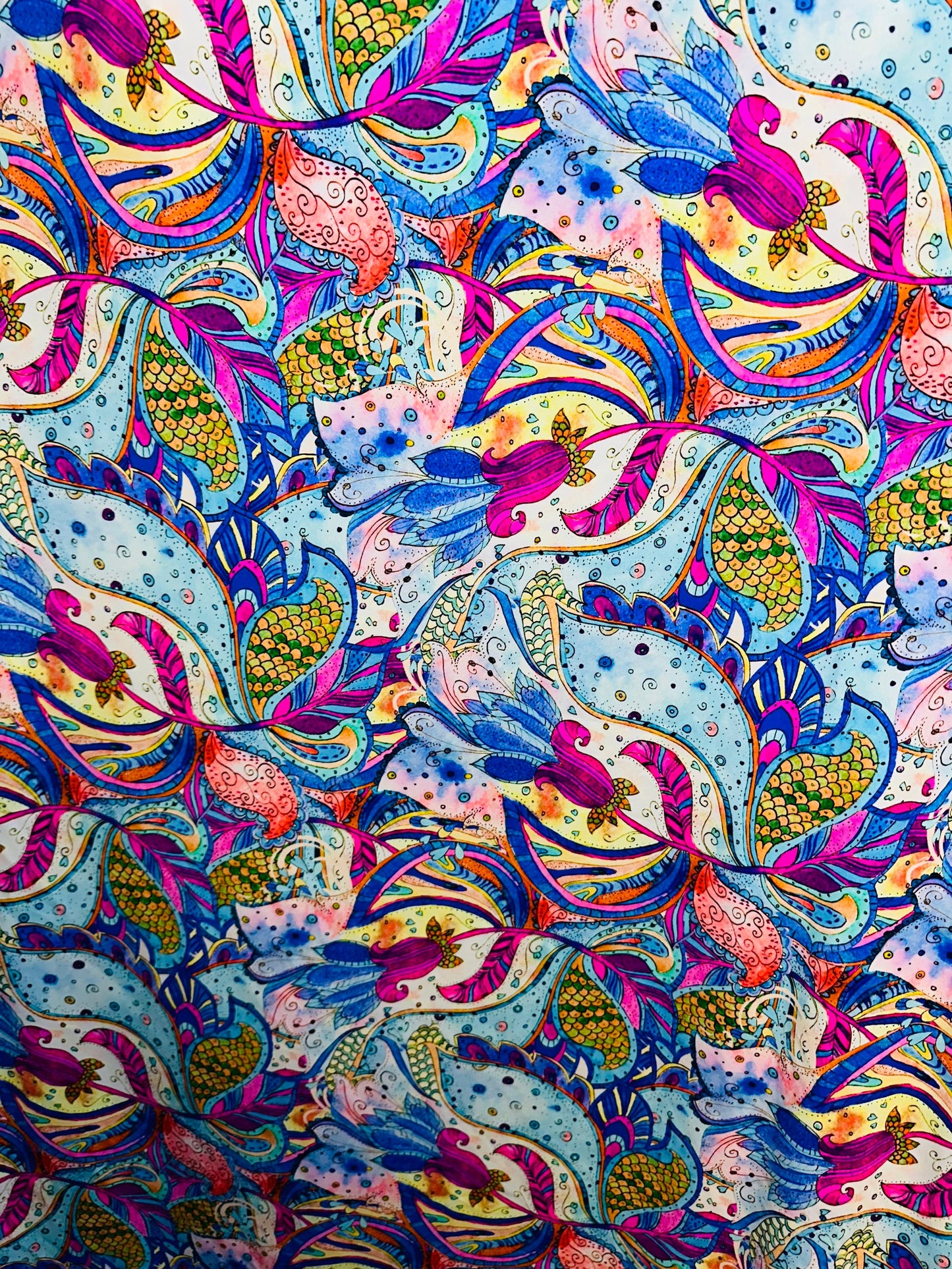 New Modern Floral design multicolor print on best quality of nylon spandex 4-way stretch 58/60”