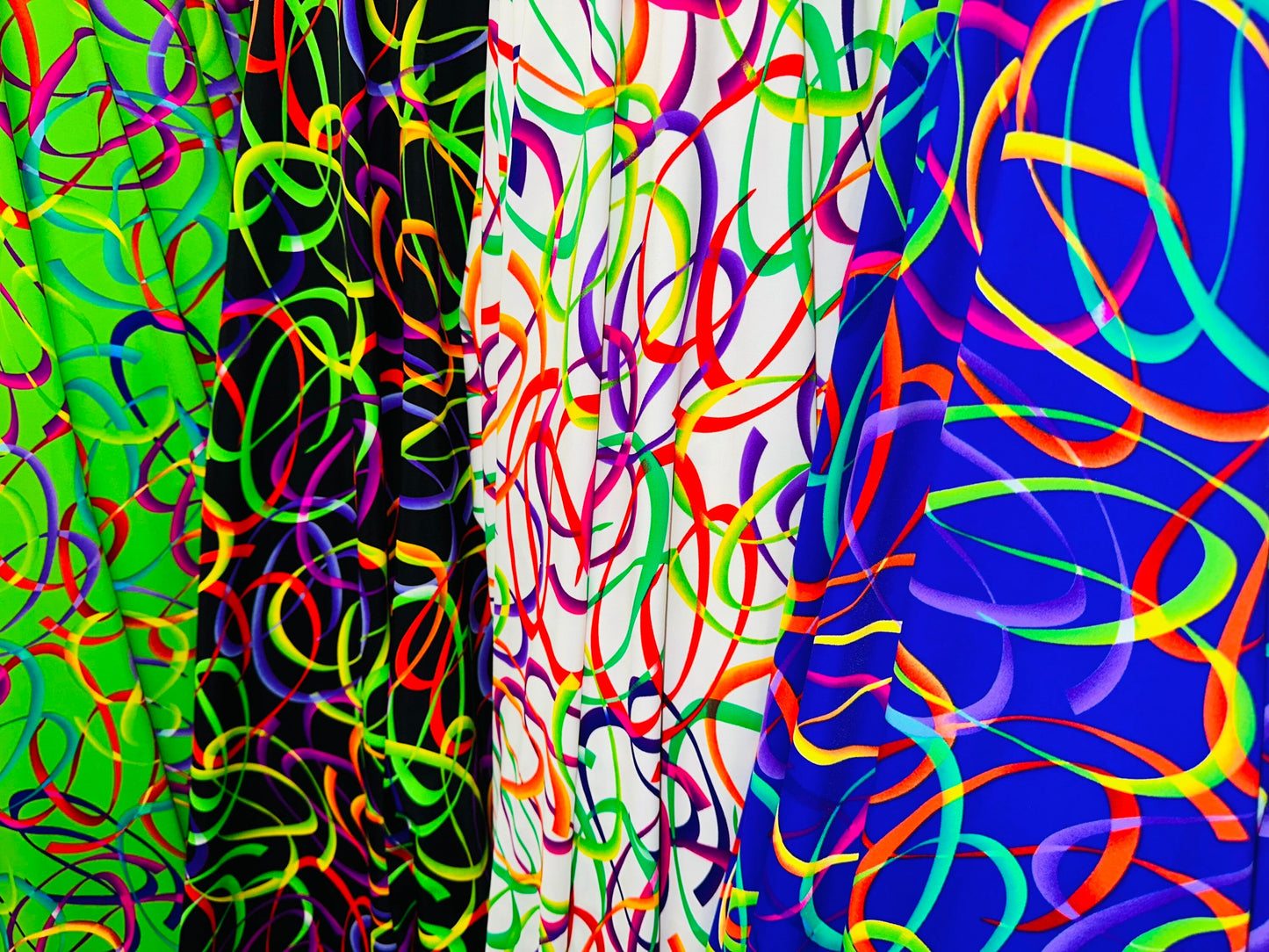 New Multi Confetti digital design print on best quality of nylon spandex 4-way stretch 58/60” Sold by the YD.
