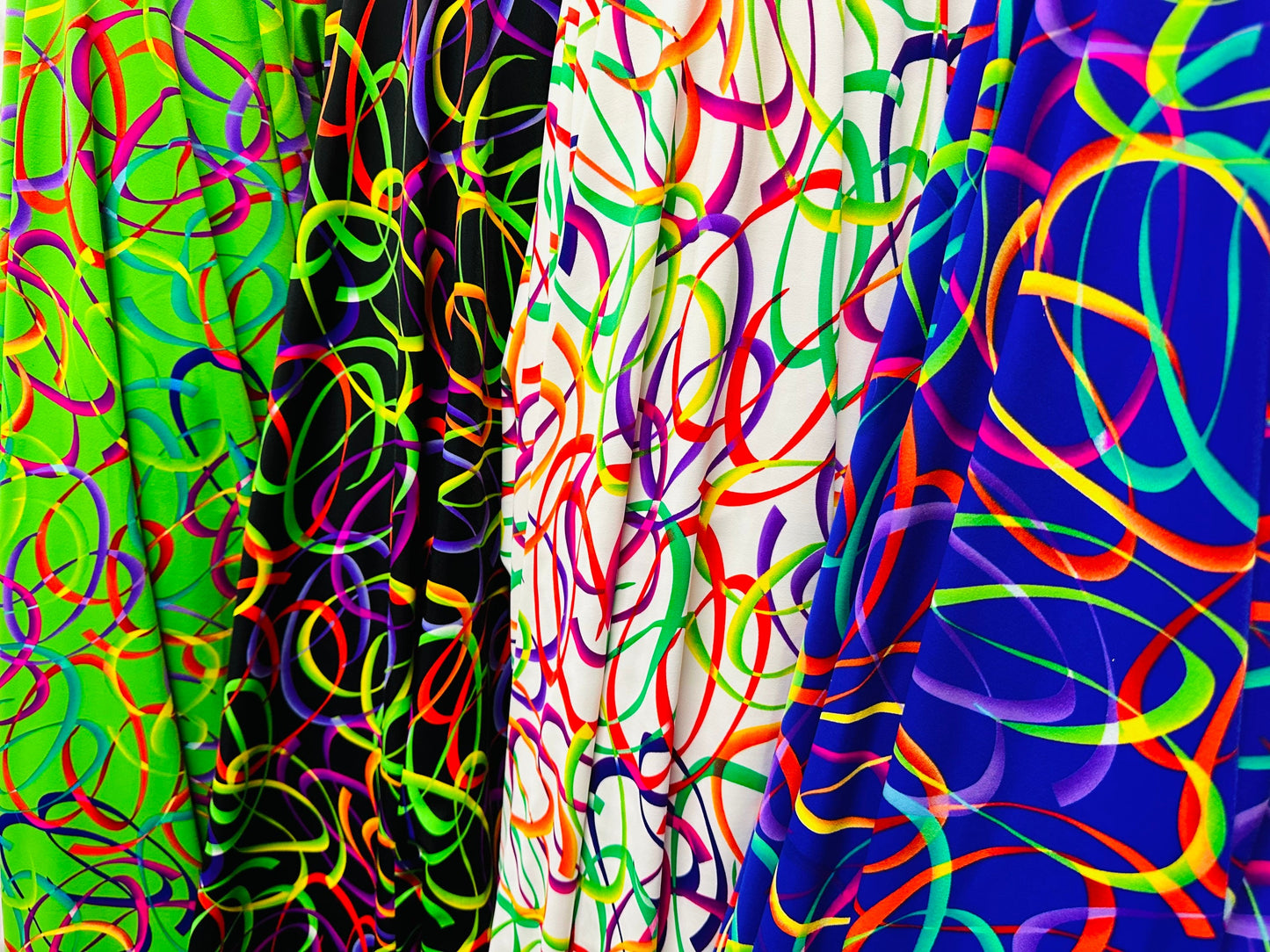 New Multi Confetti digital design print on best quality of nylon spandex 4-way stretch 58/60” Sold by the YD.