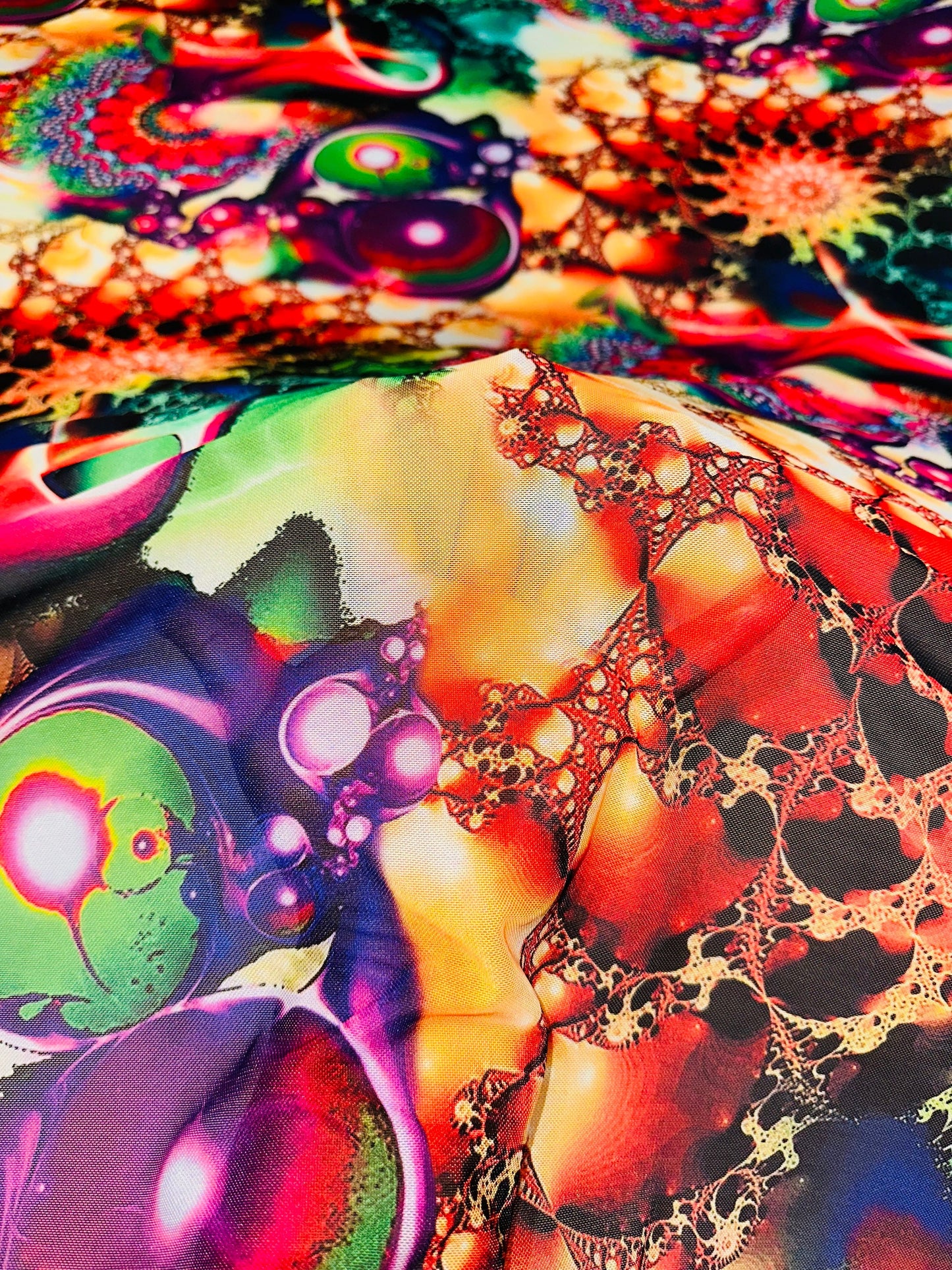 Avatar modern design multicolor print on best quality of nylon power mesh 4-way stretch 58/60”