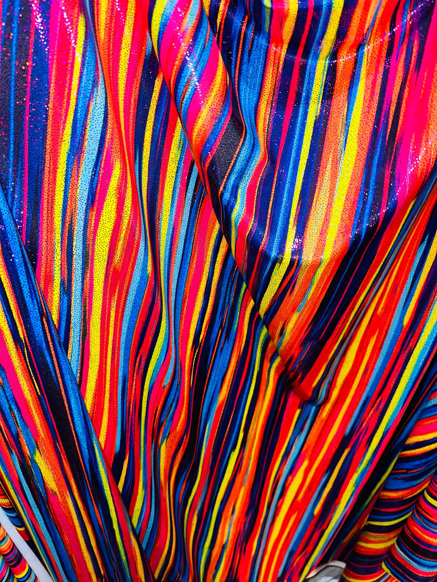 New Modern Stripes design multicolor print on great quality of nylon spandex with foil and without foil 4-way stretch