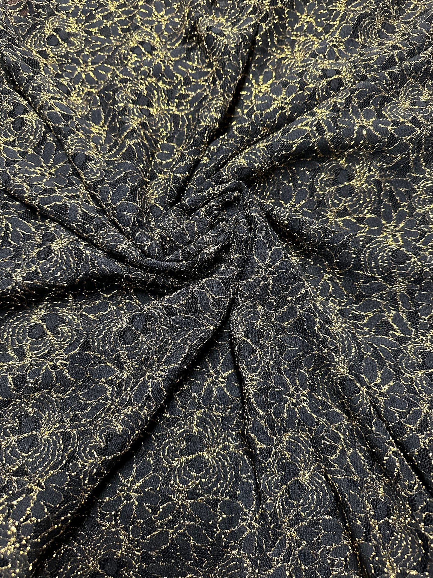 Metallic lace Victoria design 4-way stretch high quality lace 58/60”