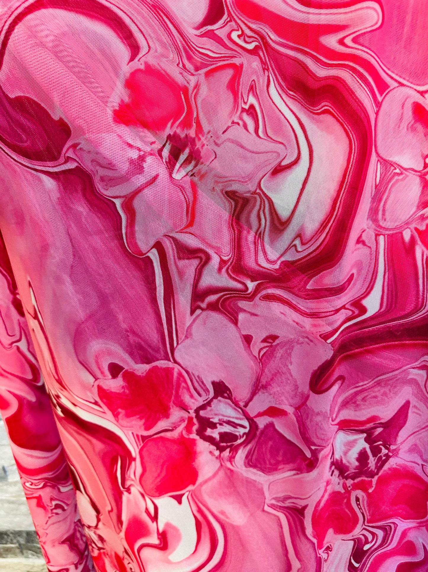 New abstract design and snake skin design print on great quality of nylon power mesh spandex 4-way stretch 58/60”