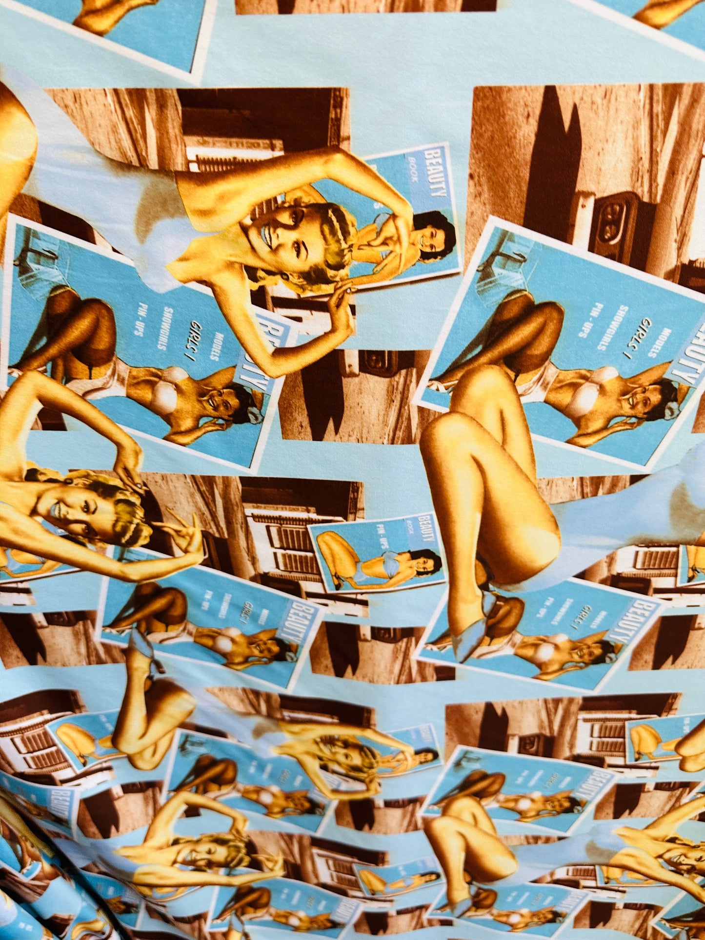 Beauty Design print on great quality of poly spandex 4-way stretch 58/60” Sold by the YD.