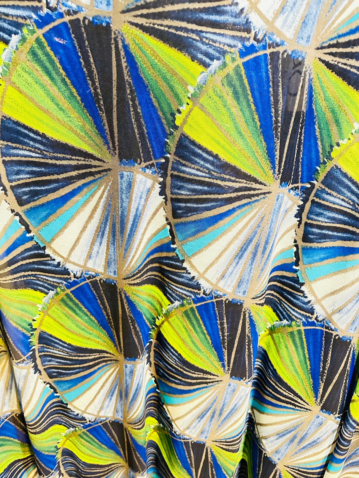 New abstract design multicolor print on great quality of power mesh 4-way stretch 58/60”