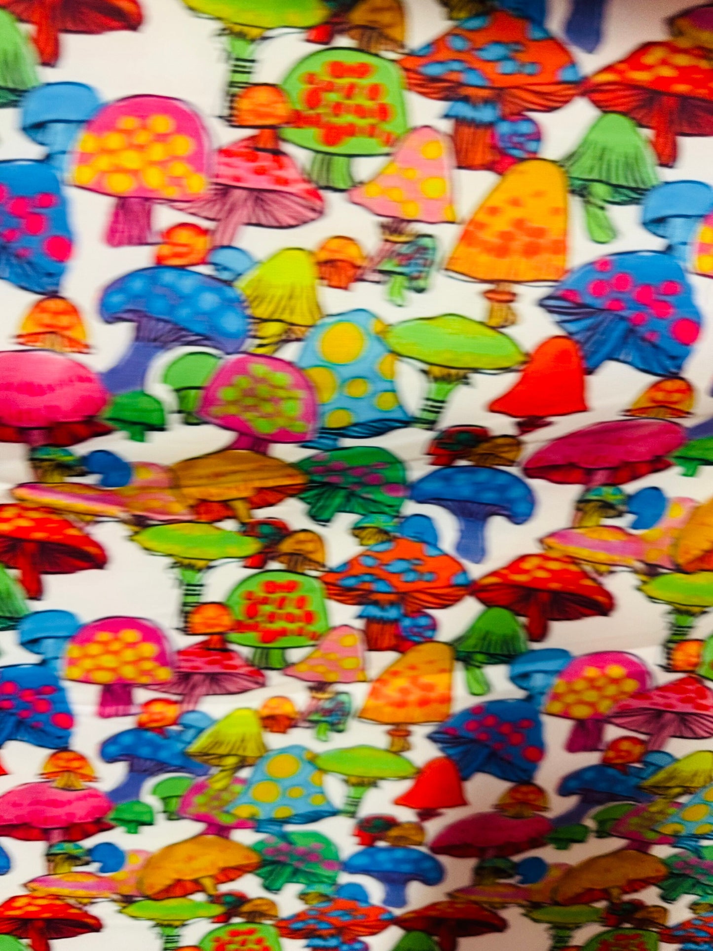 Mushrooms fantastic design print on great quality of nylon spandex 4-way stretch 58/60”