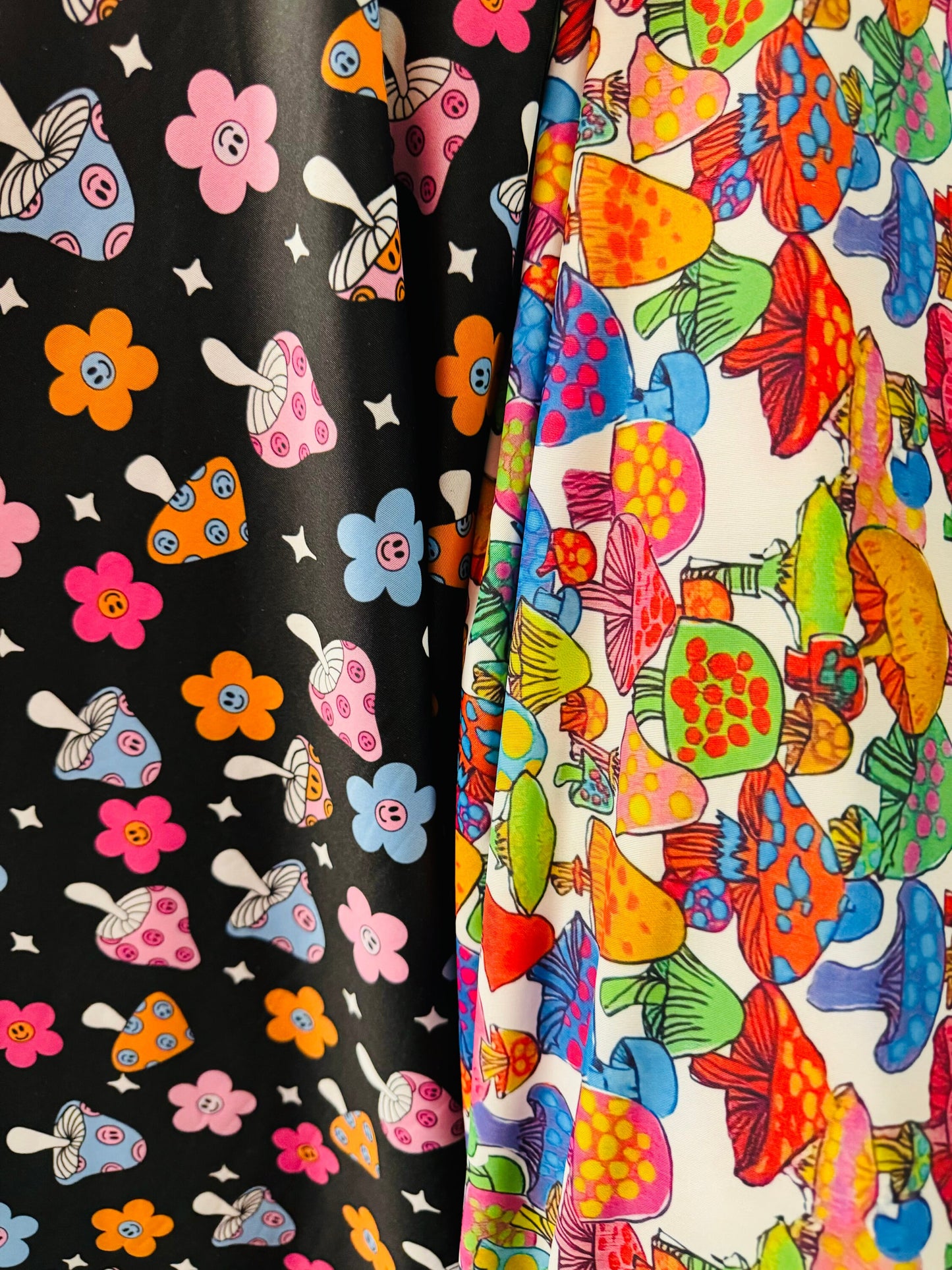 Mushrooms fantastic design print on great quality of nylon spandex 4-way stretch 58/60”