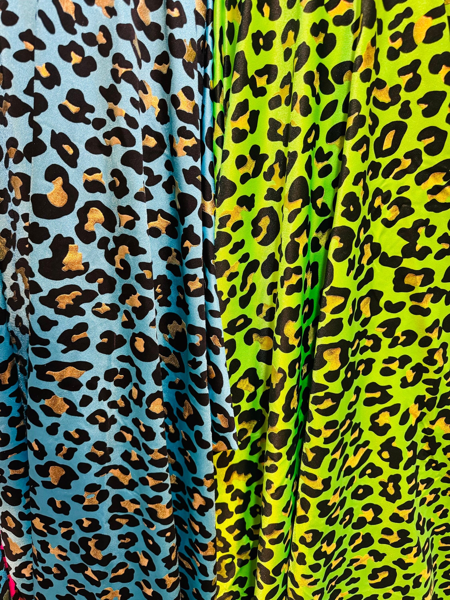 Leopard Exotic design metallic and non metallic nylon spandex 4-way stretch 58/60” High quality fabrics by AlexLAFabrics