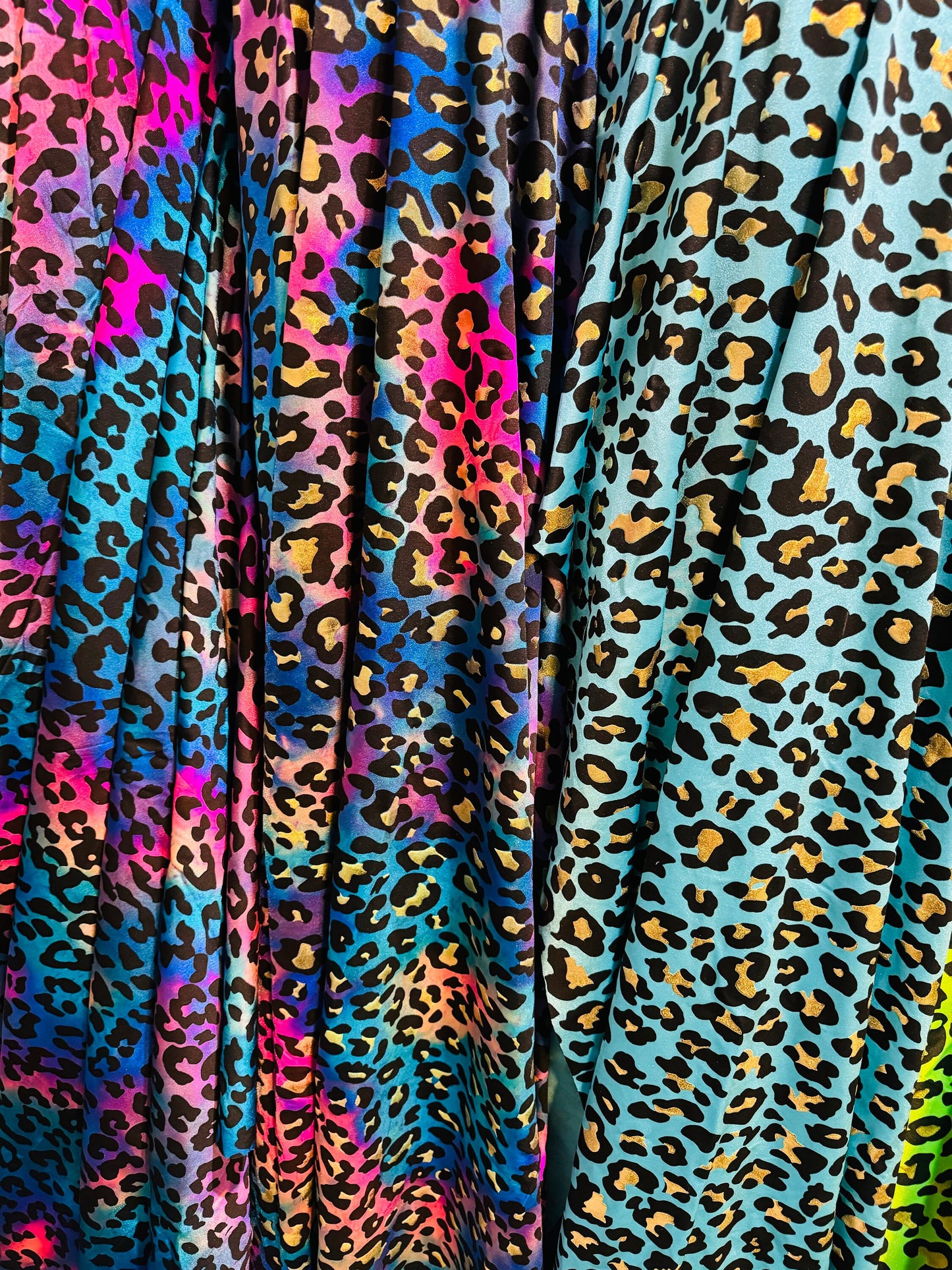 Leopard Exotic design metallic and non metallic nylon spandex 4-way stretch 58/60” High quality fabrics by AlexLAFabrics