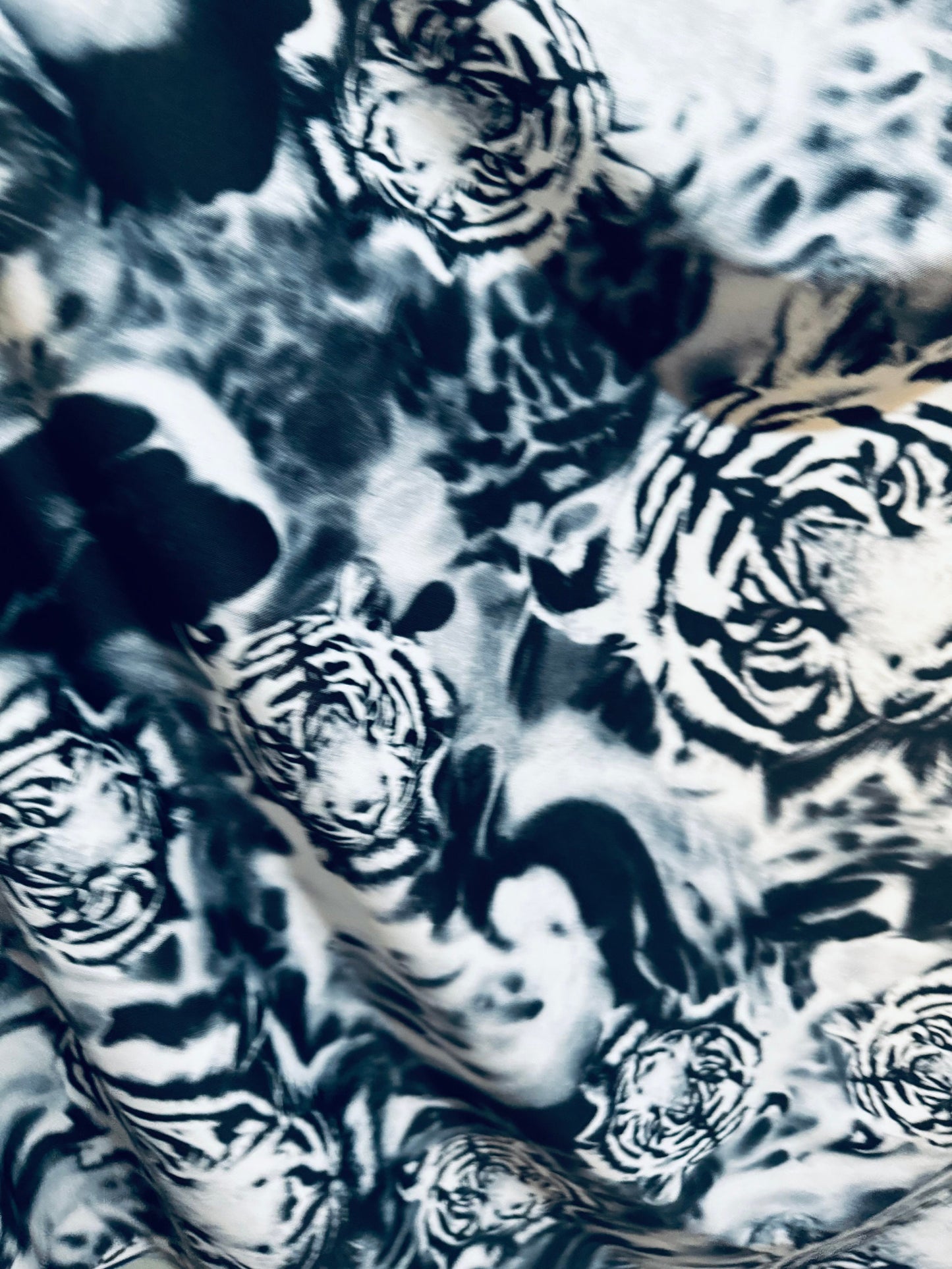 New Exotic Tiger design print on great quality of nylon spandex 4-way stretch 58/60”