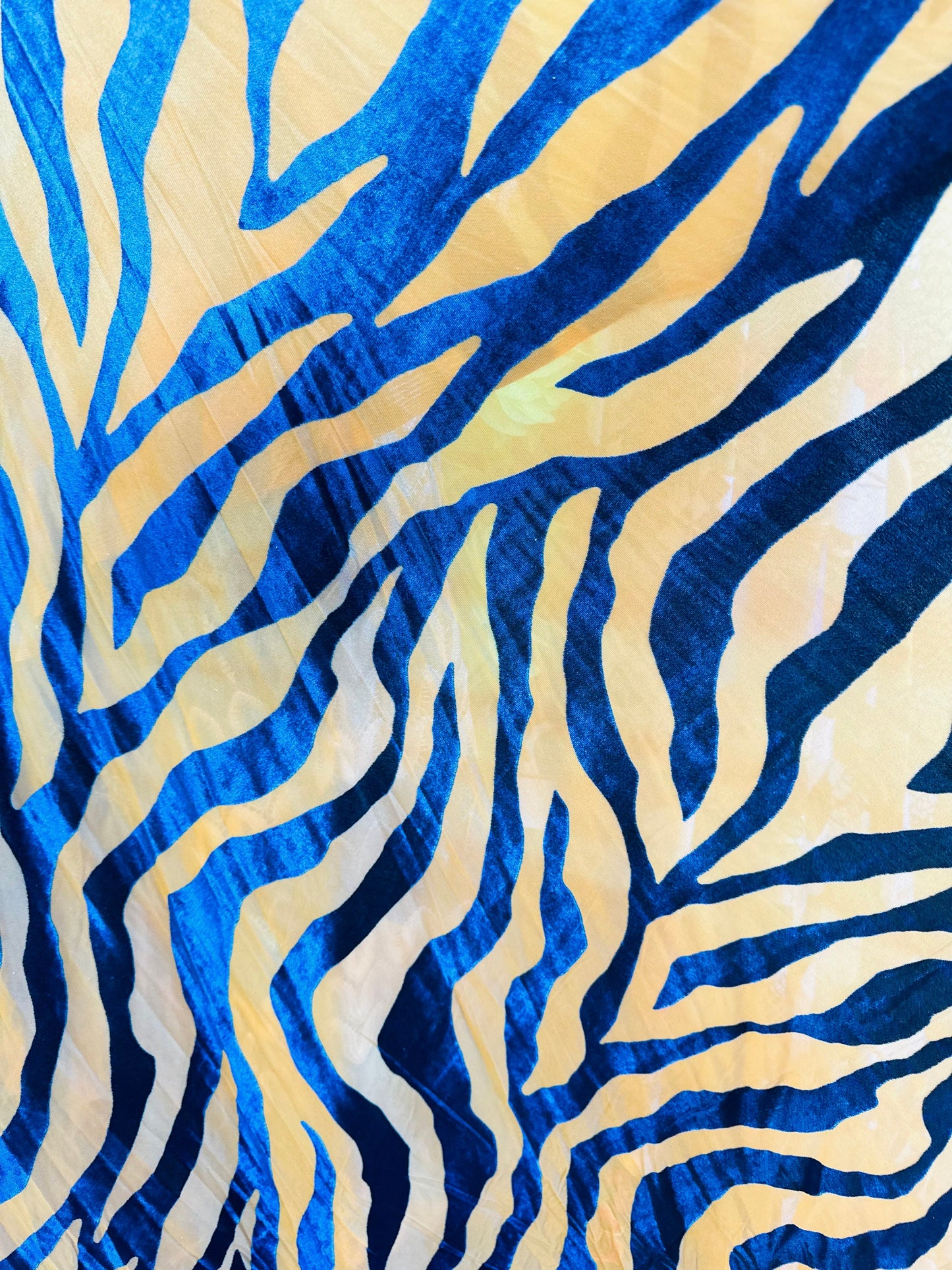 Luxury Tiger design on stretch Burnout velvet 4-way 58/60” Sold by the YD.