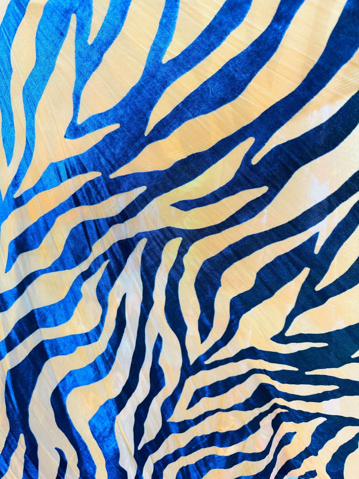 Luxury Tiger design on stretch Burnout velvet 4-way 58/60” Sold by the YD.