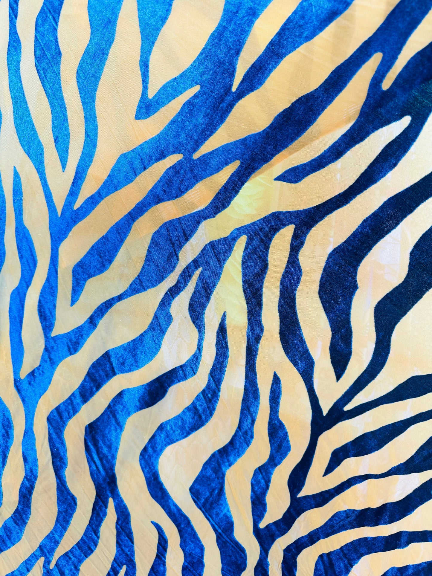 Luxury Tiger design on stretch Burnout velvet 4-way 58/60” Sold by the YD.