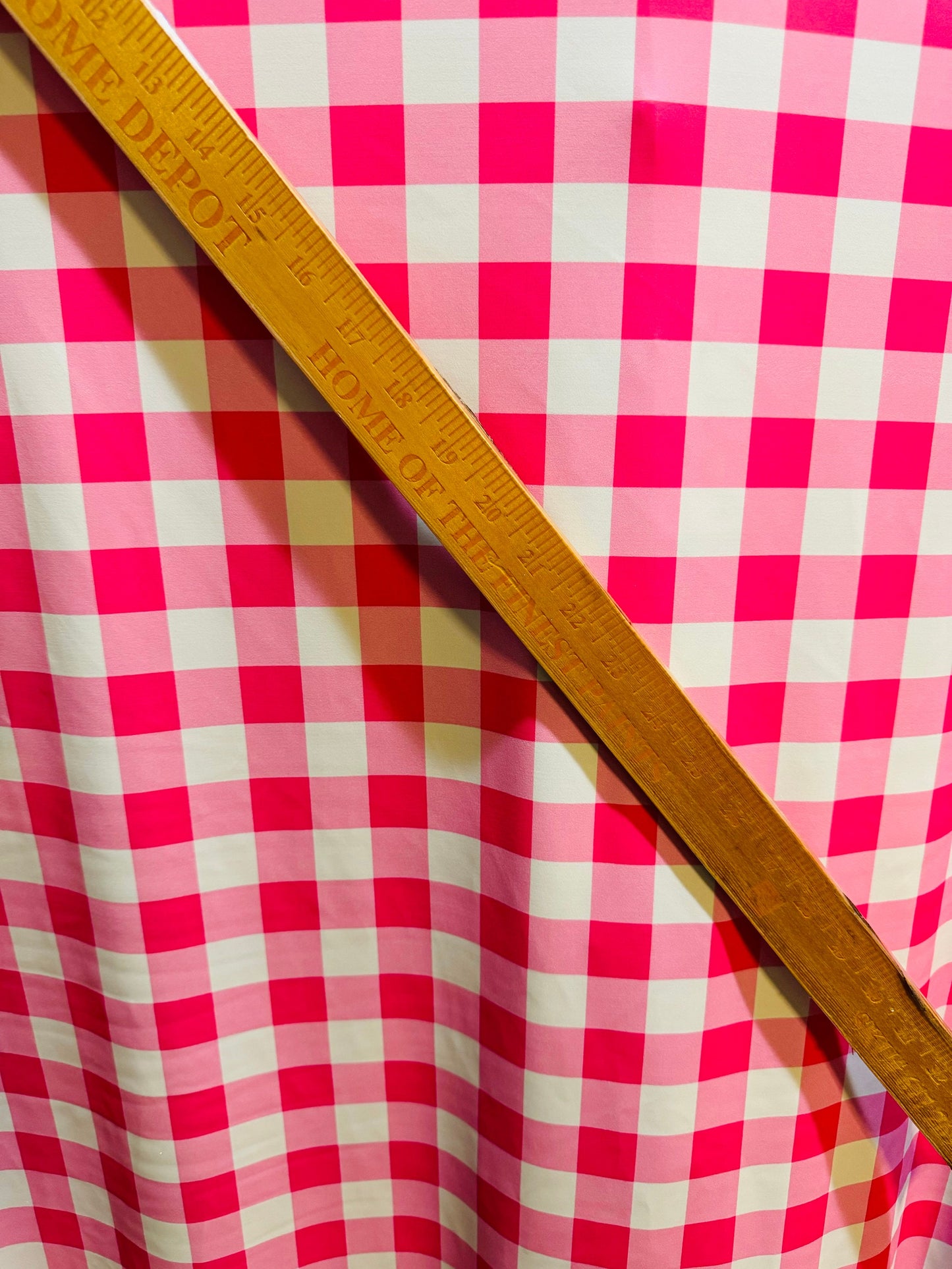 Pink checkered design print on best quality of nylon spandex 4-way stretch 58/60” High quality fabrics by AlexLAFabrics