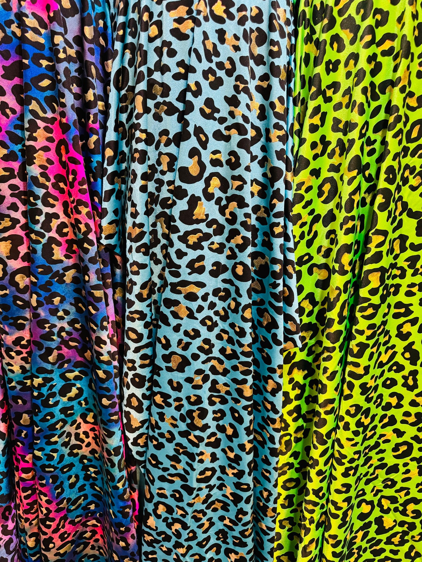 Leopard Exotic design metallic and non metallic nylon spandex 4-way stretch 58/60” High quality fabrics by AlexLAFabrics