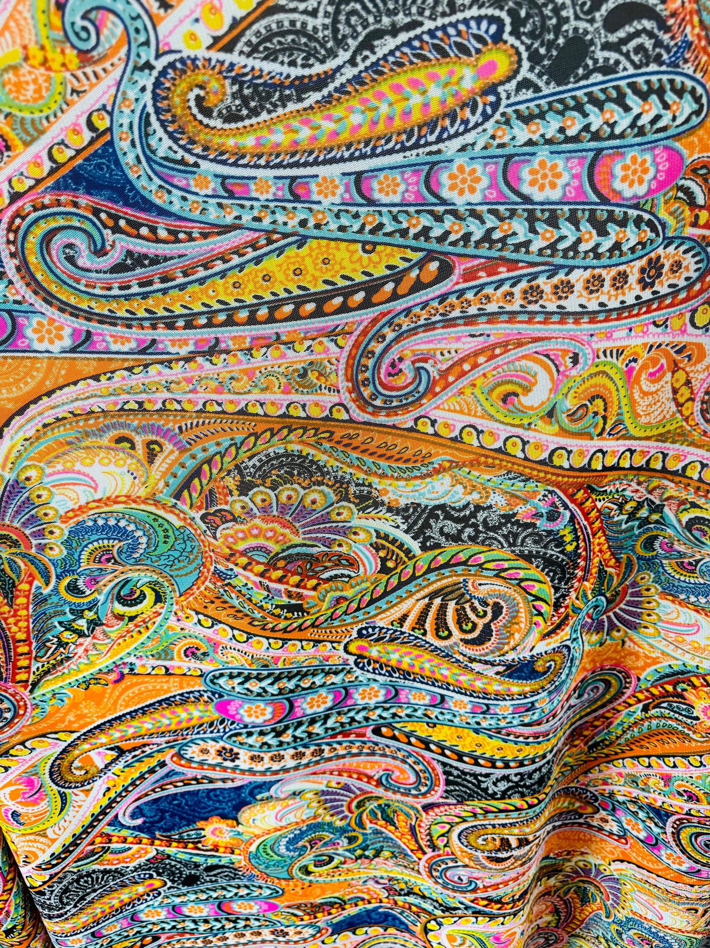 New paisley Ludy design print on great quality of power mesh 4-way stretch 58/60”