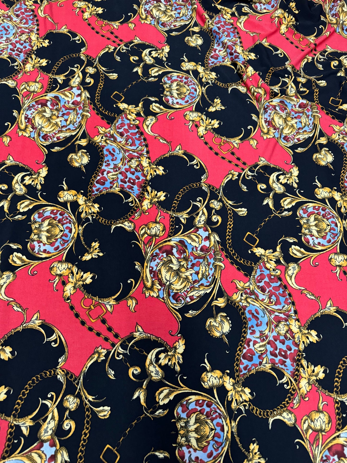 New modern Fashion design print on poly Spandex light weight 4-way stretch 58/60”