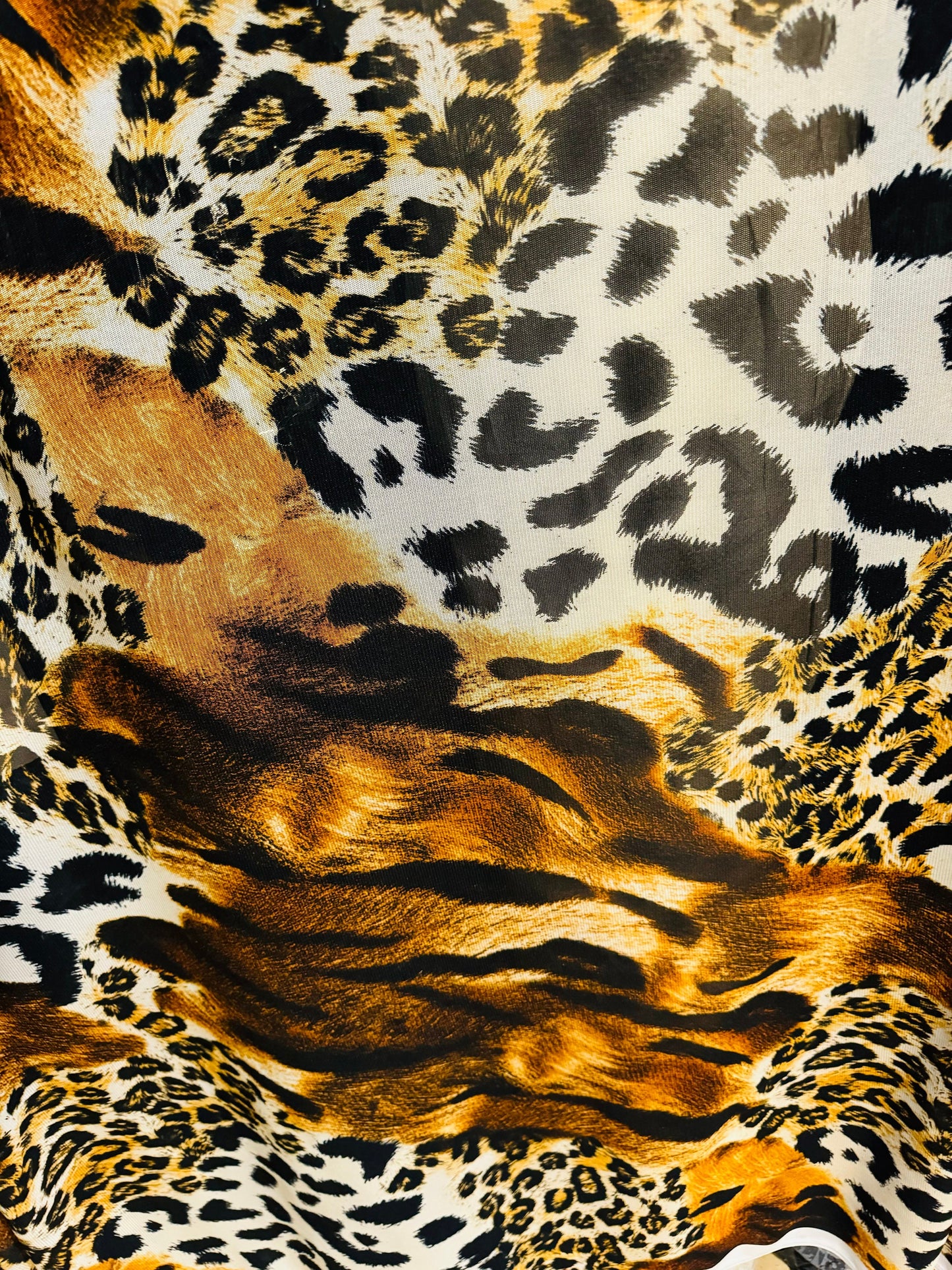 Safari Exotic Leopard design print on great quality of power mesh 4-way stretch 58/60” High quality fabrics by AlexLAFabrics