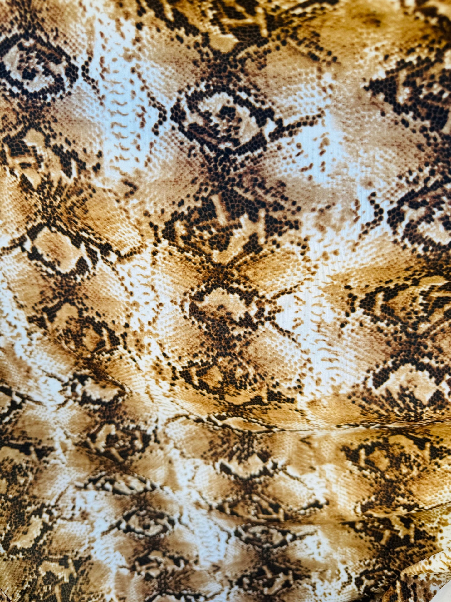 Python Exotic Snake design print on great quality of nylon spandex 4-way stretch 58/60” High quality fabrics by AlexLAFabrics