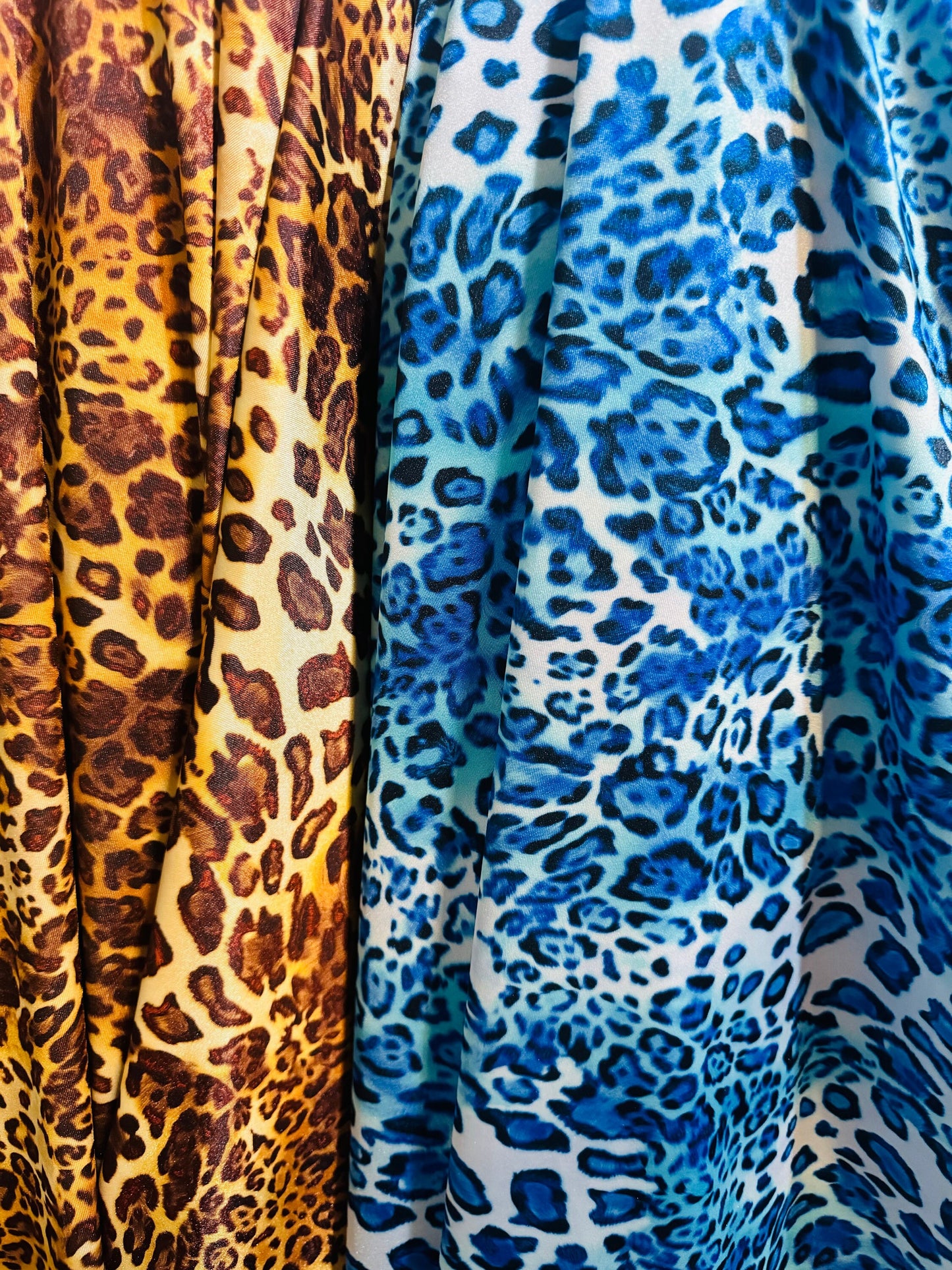 Exotic Leopard design print on great quality of nylon spandex 4-way stretch 58/60”
