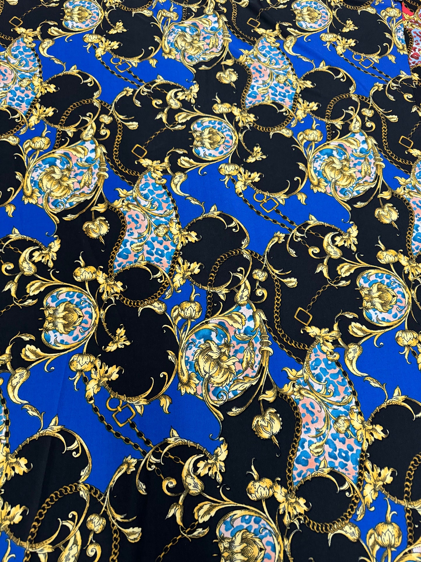 New modern Fashion design print on poly Spandex light weight 4-way stretch 58/60”