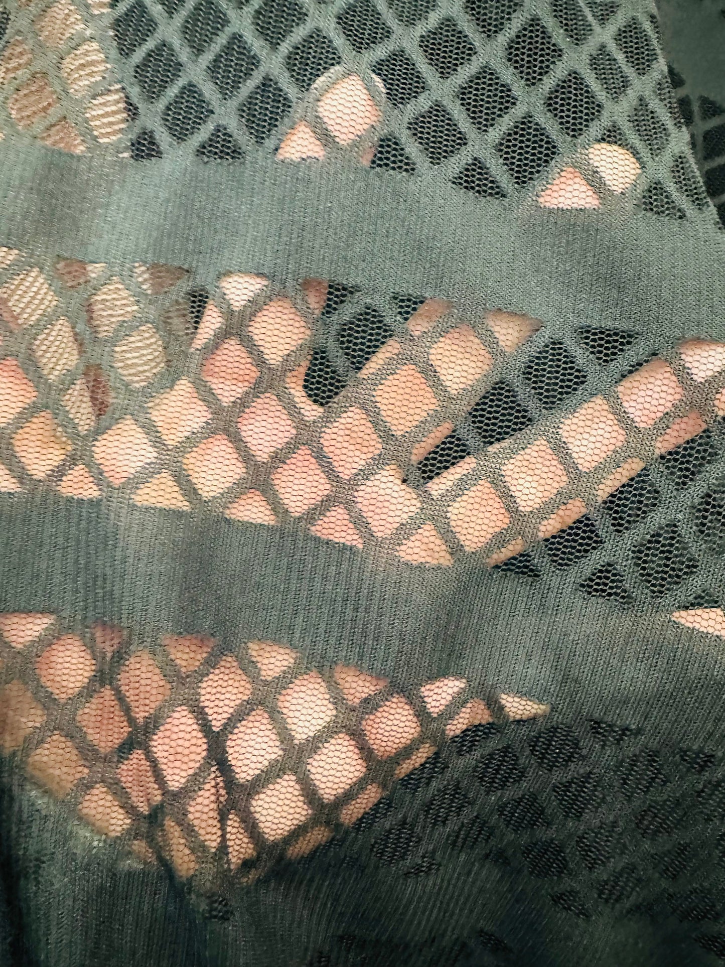 Geometric stripe design black fishnet nylon spandex 4-way stretch 58/60” High quality fabrics by AlexLAFabrics