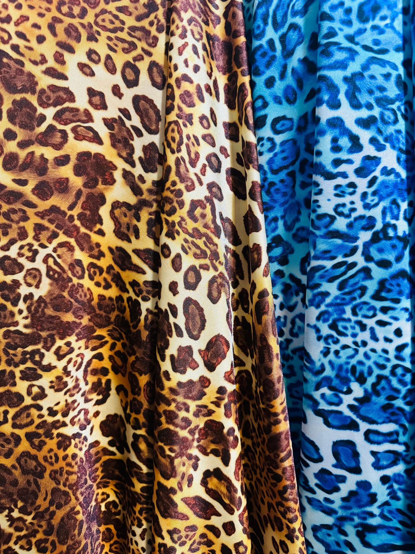 Exotic Leopard design print on great quality of nylon spandex 4-way stretch 58/60”