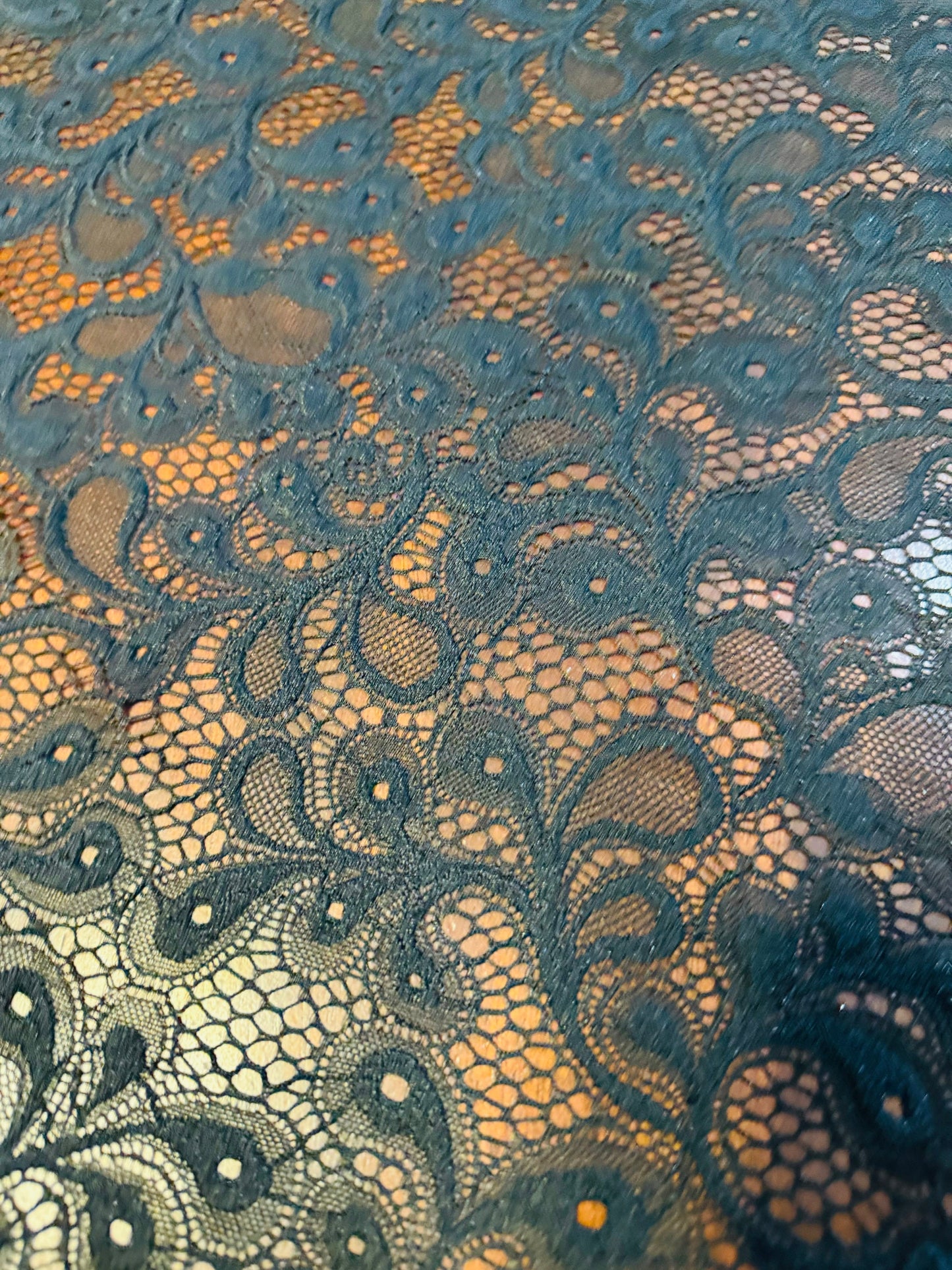 New paisley stretch lace 4-way stretch 58/60” High quality fabrics by AlexLAFabrics