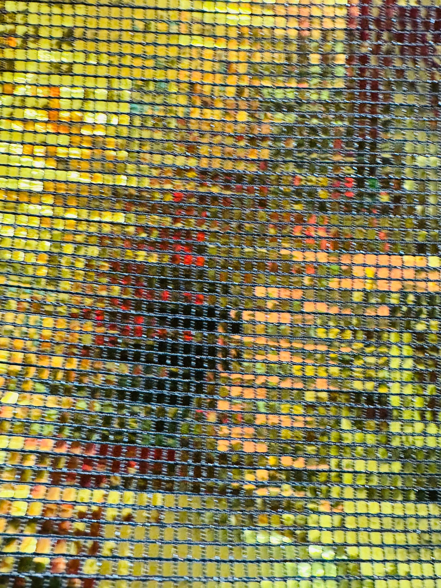 Deluxe square sequins shiny gold on silver metallic base 2-way stretch 58/60”