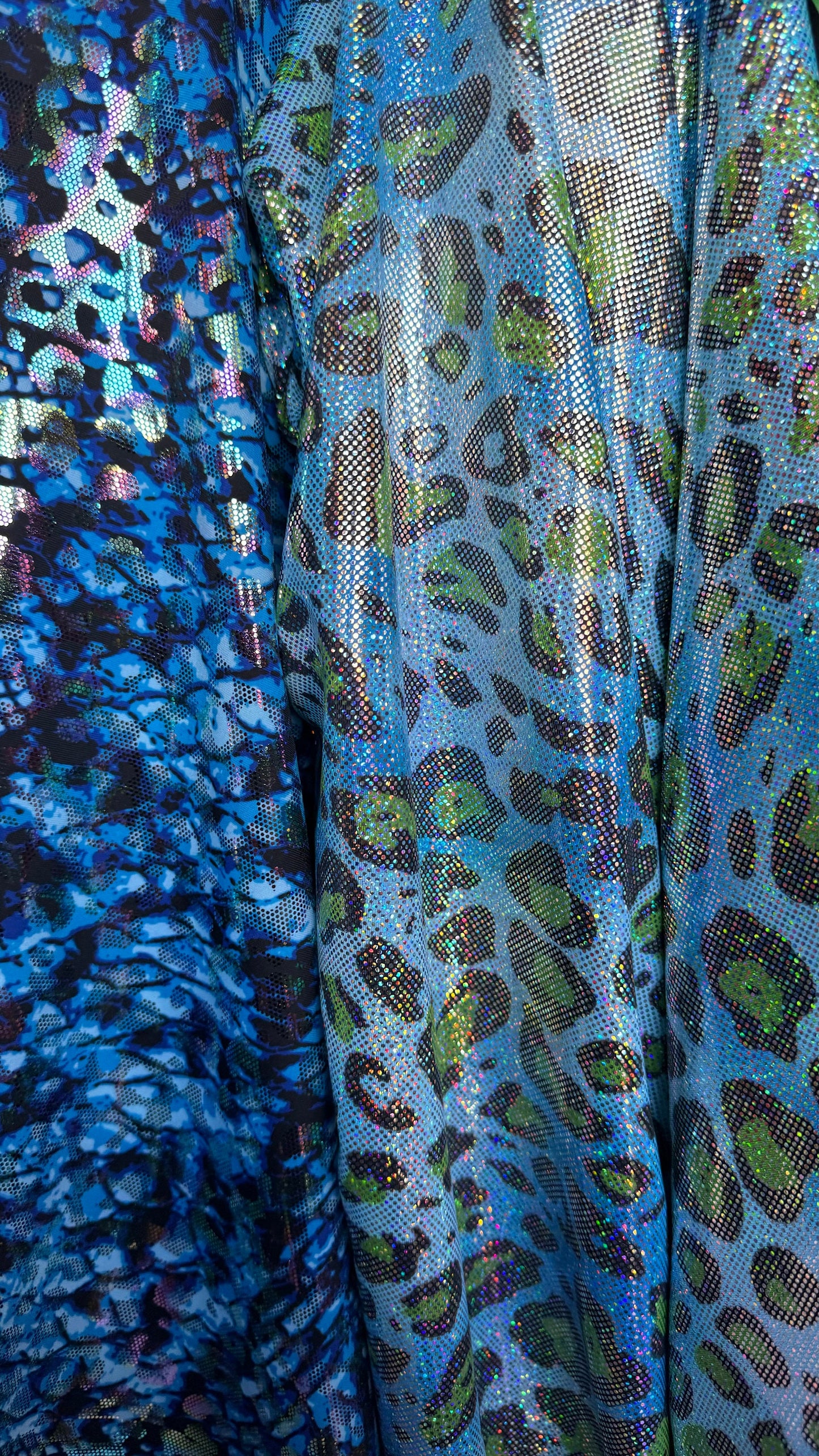 Exotic animals print hologram nylon spandex 4-way stretch 58/60” high quality fabrics by AlexLAFabrics