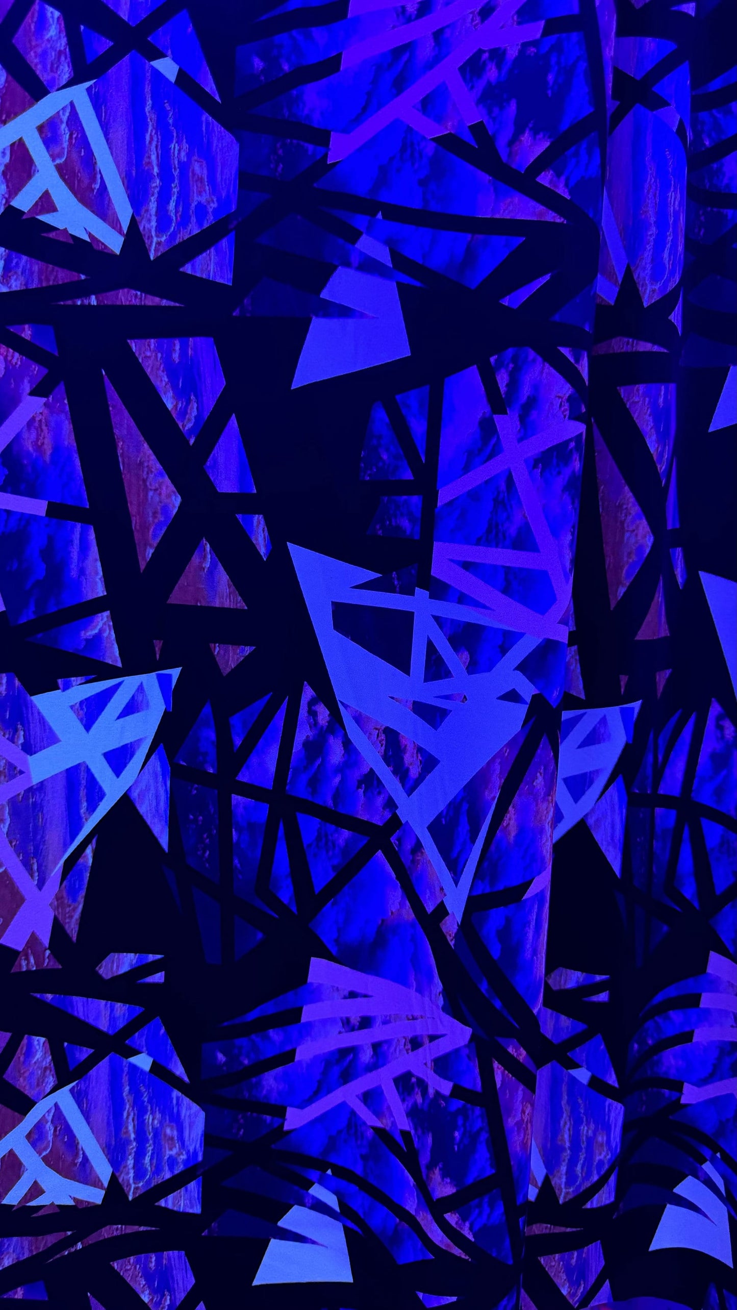 New abstract design it glows in the dark with a black light 4-way spandex 58/60” High quality fabrics by AlexLAFabrics