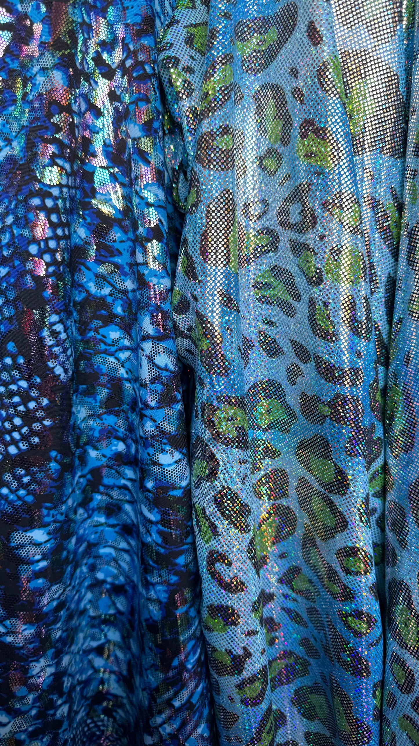 Exotic animals print hologram nylon spandex 4-way stretch 58/60” high quality fabrics by AlexLAFabrics