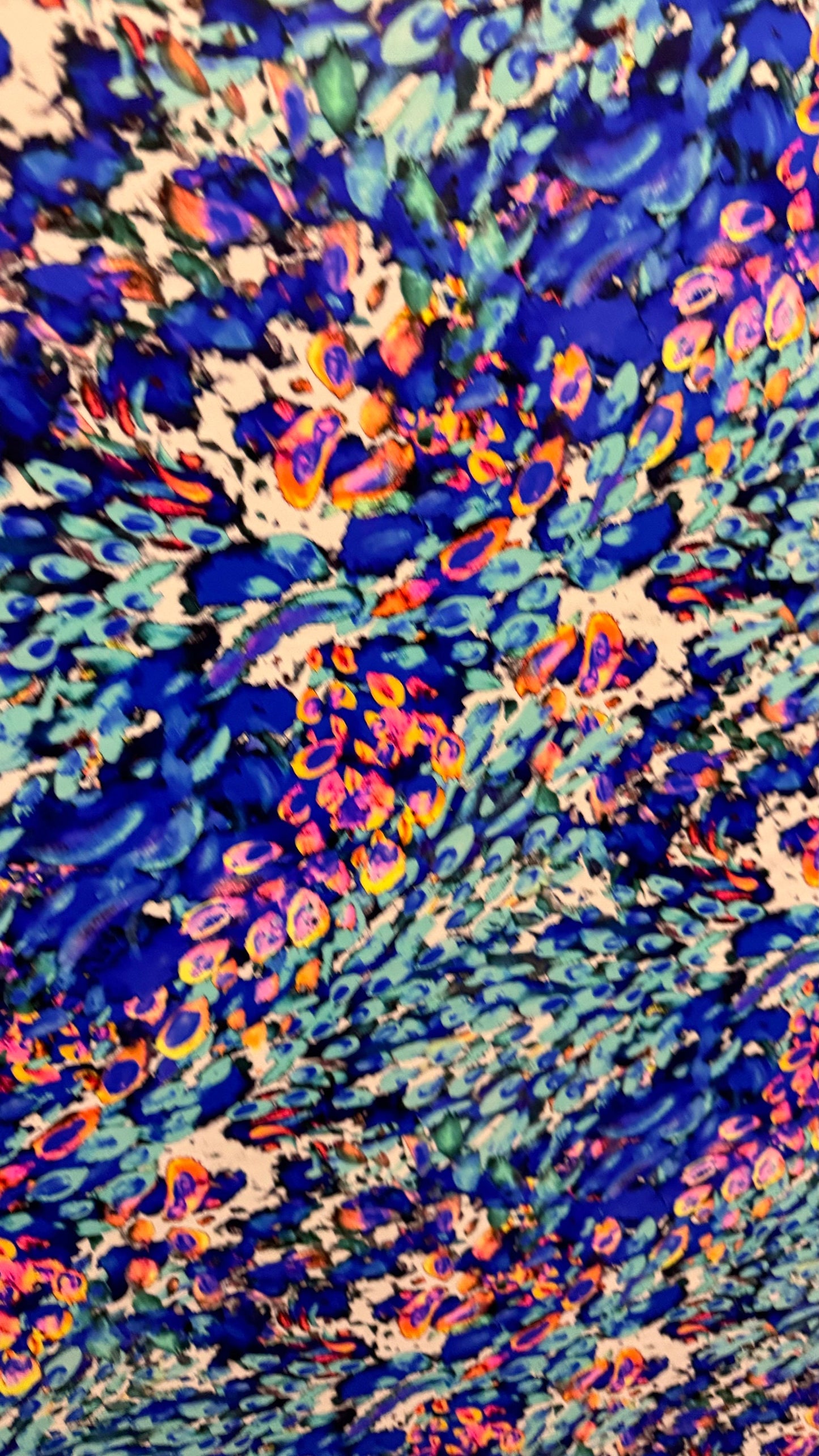 New Abstract Peacock design print on best quality of nylon spandex 4-way stretch 58/60” High Quality fabrics by AlexLAFabrics