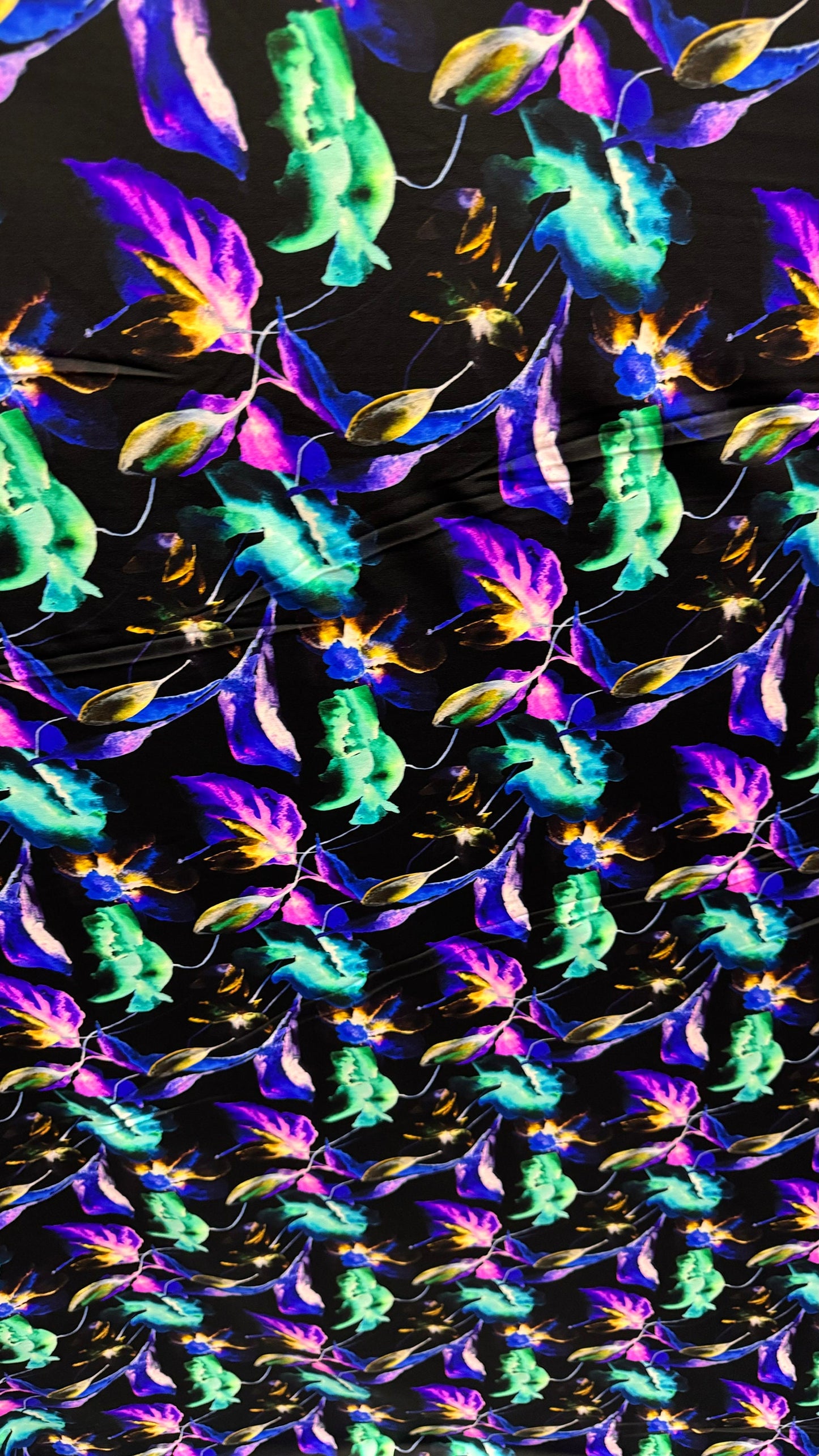 New Abstract Leaf design print on best quality of nylon spandex 4-way stretch 58/60” High Quality fabrics by AlexLAFabrics