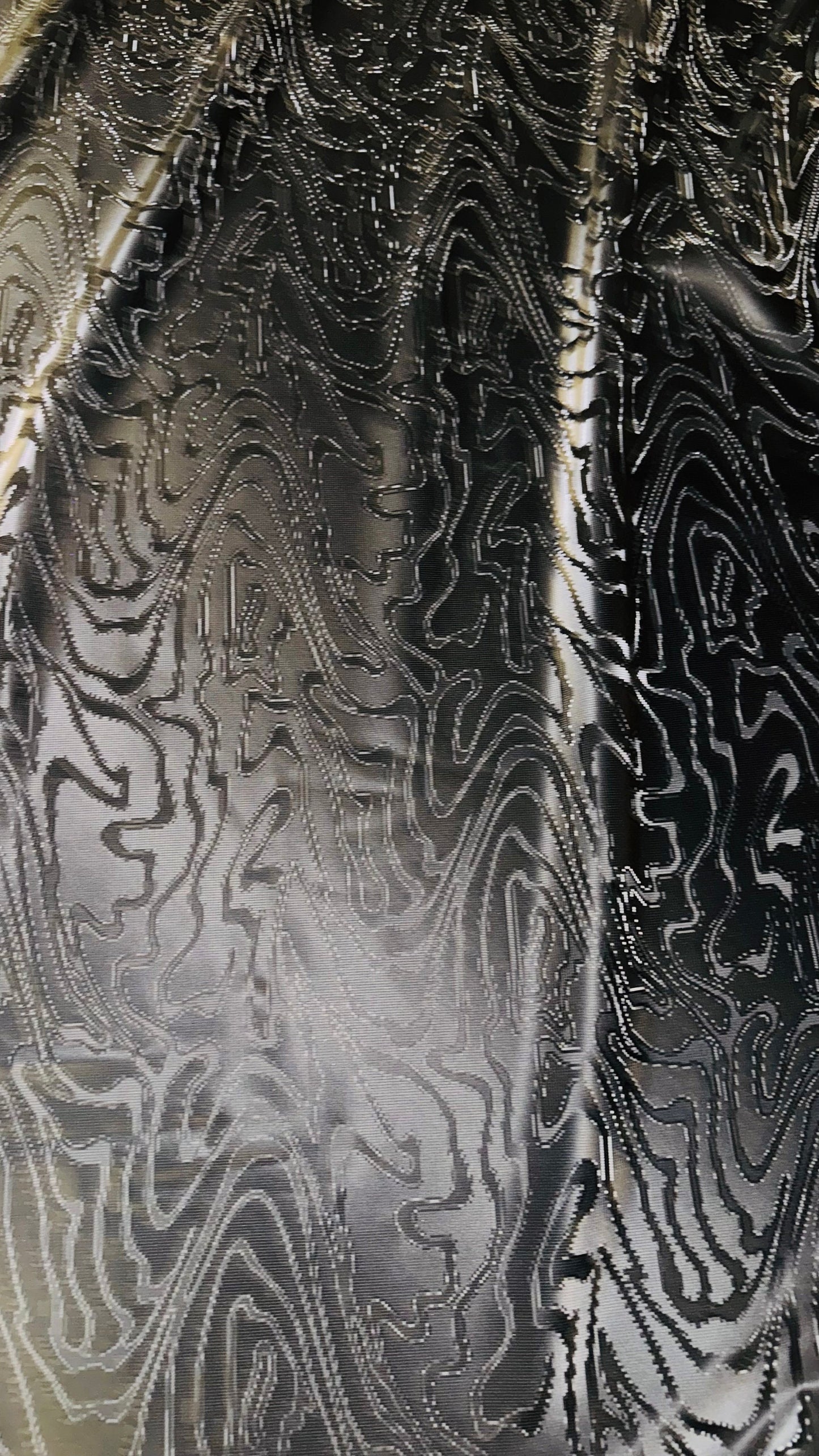 New 3D reflective spandex Latex Lava abstract design on nylon spandex 4-way stretch 58/60” High quality fabrics by AlexLAFabrics