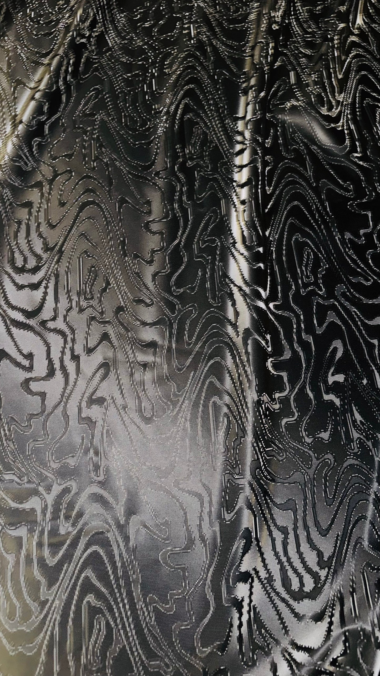 New 3D reflective spandex Latex Lava abstract design on nylon spandex 4-way stretch 58/60” High quality fabrics by AlexLAFabrics