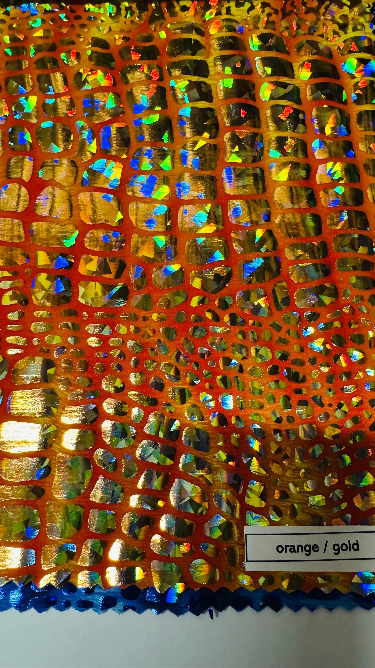 New Disco Crocodile design hologram metallic nylon spandex 4-way stretch 58/60” High quality fabrics by AlexLAFabrics