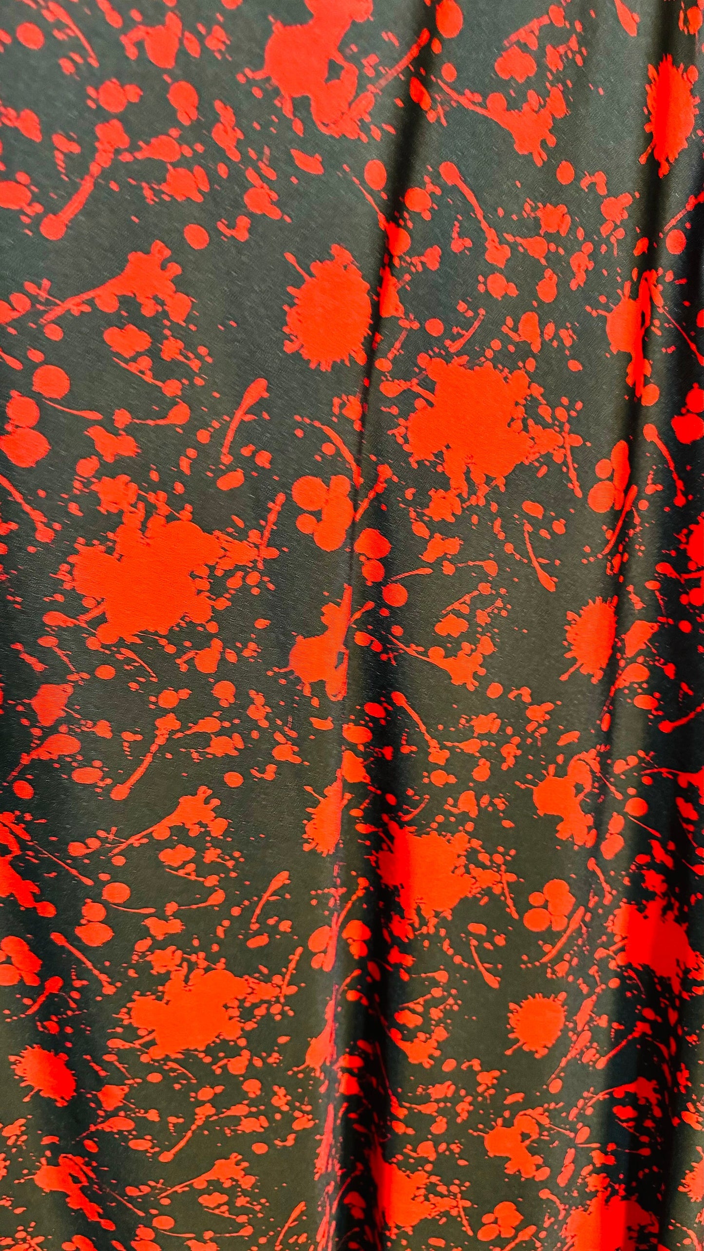 New Splatter Paint design Balck/Red print on great quality of poly spandex 4-way stretch 58/60” High Quality fabrics by AlexLAFabrics