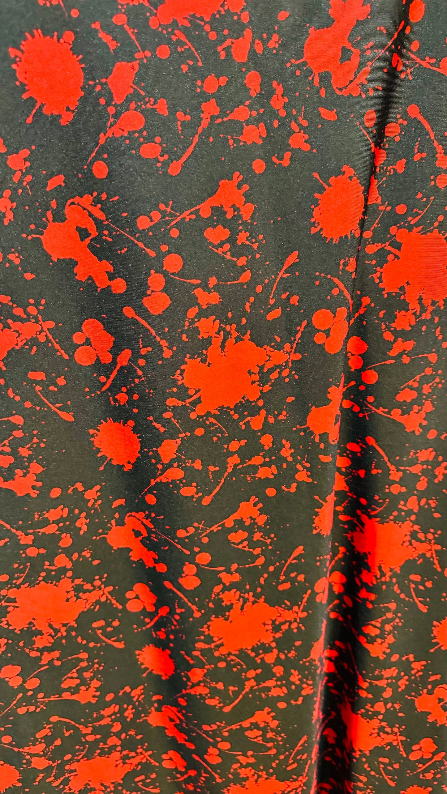 New Splatter Paint design Balck/Red print on great quality of poly spandex 4-way stretch 58/60” High Quality fabrics by AlexLAFabrics
