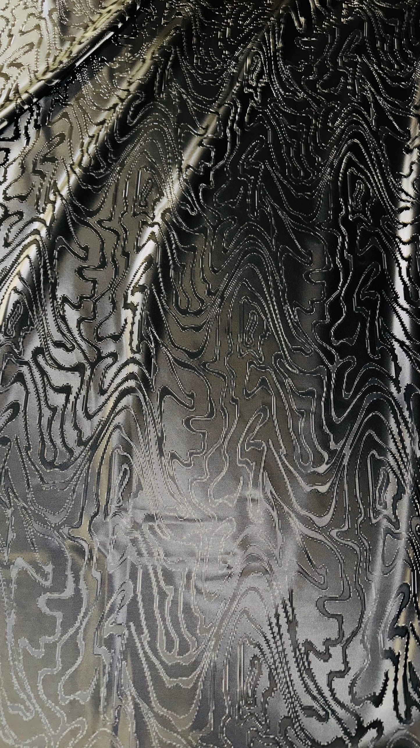 New 3D reflective spandex Latex Lava abstract design on nylon spandex 4-way stretch 58/60” High quality fabrics by AlexLAFabrics