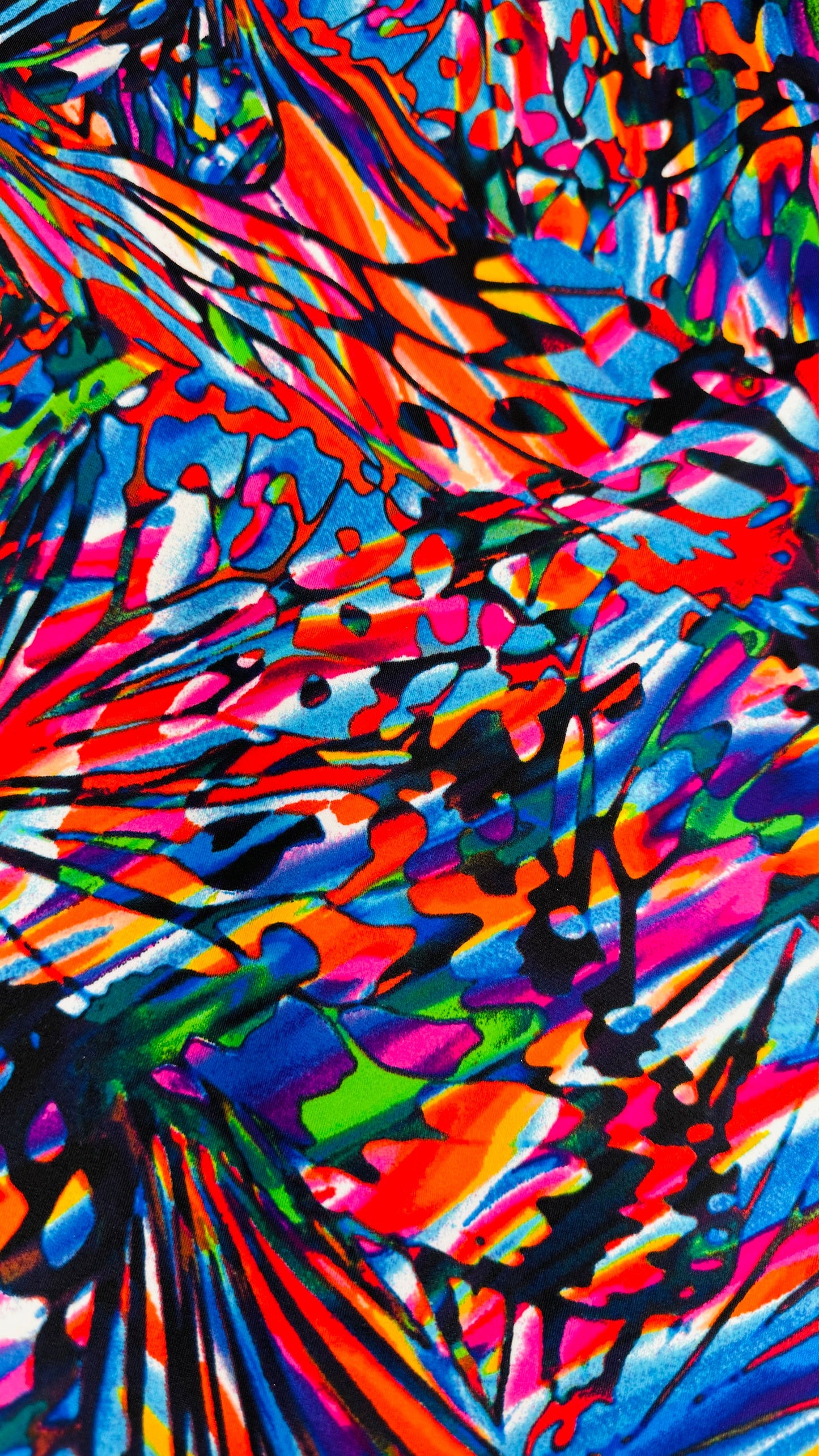New Abstract design multicolor print on great quality of nylon spandex 4-way stretch 58/60” High Quality fabrics by AlexLAFabrics