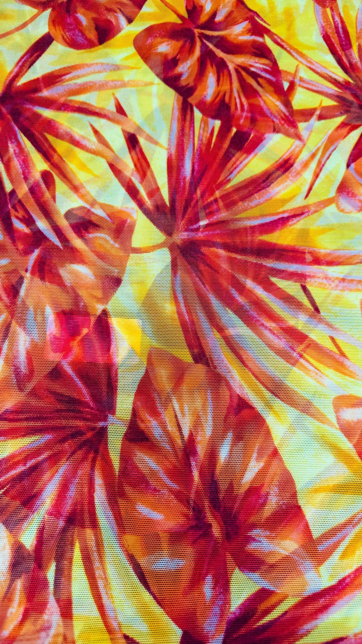 New Tropical design print on power mesh nylon spandex 4-way stretch 58/60” High quality fabrics by AlexLAFabrics