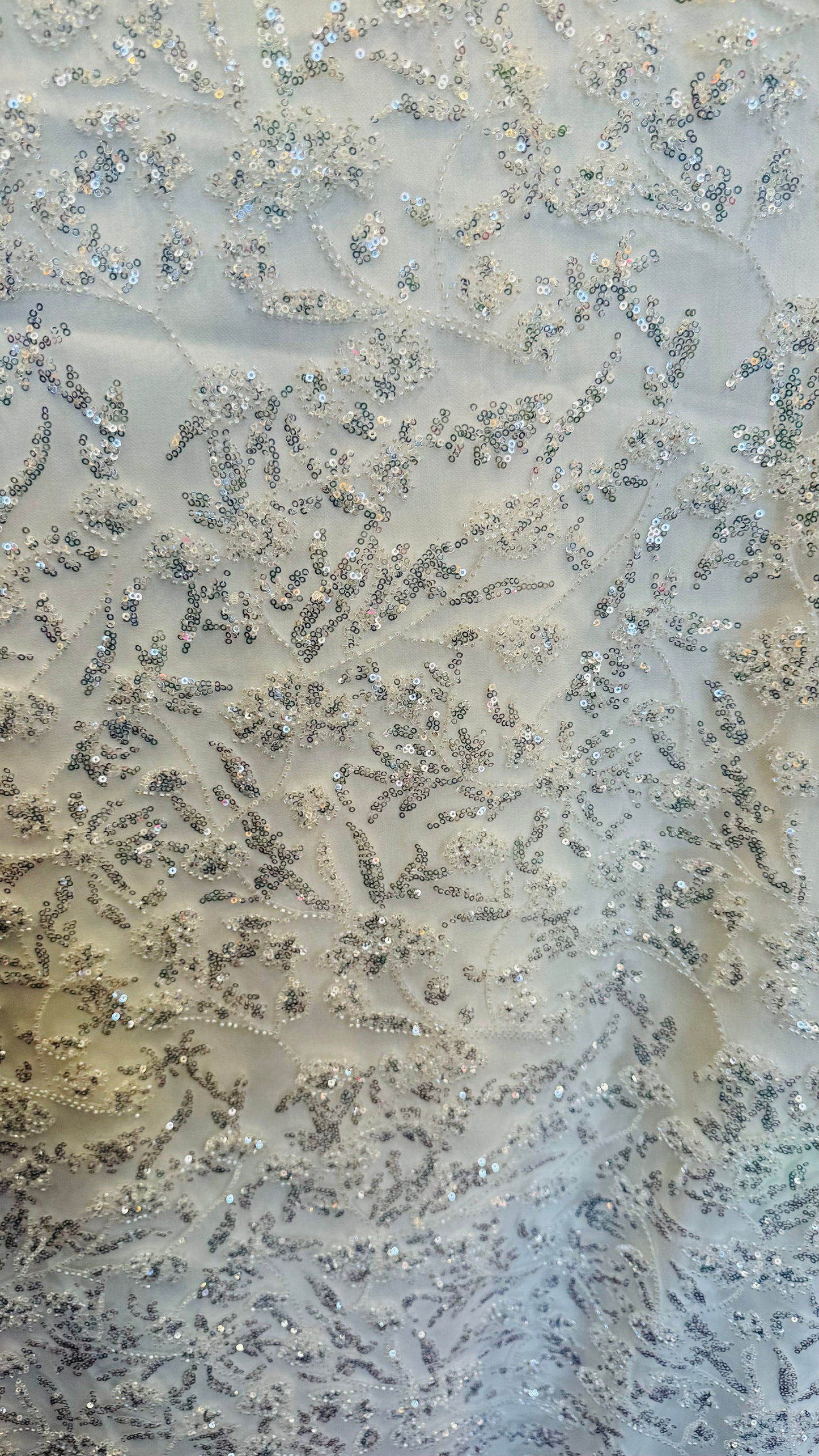 Luxury Paris 3D Beaded lace embroidered on stretch mesh 2-way 55/57” High quality fabrics by AlexLAFabrics