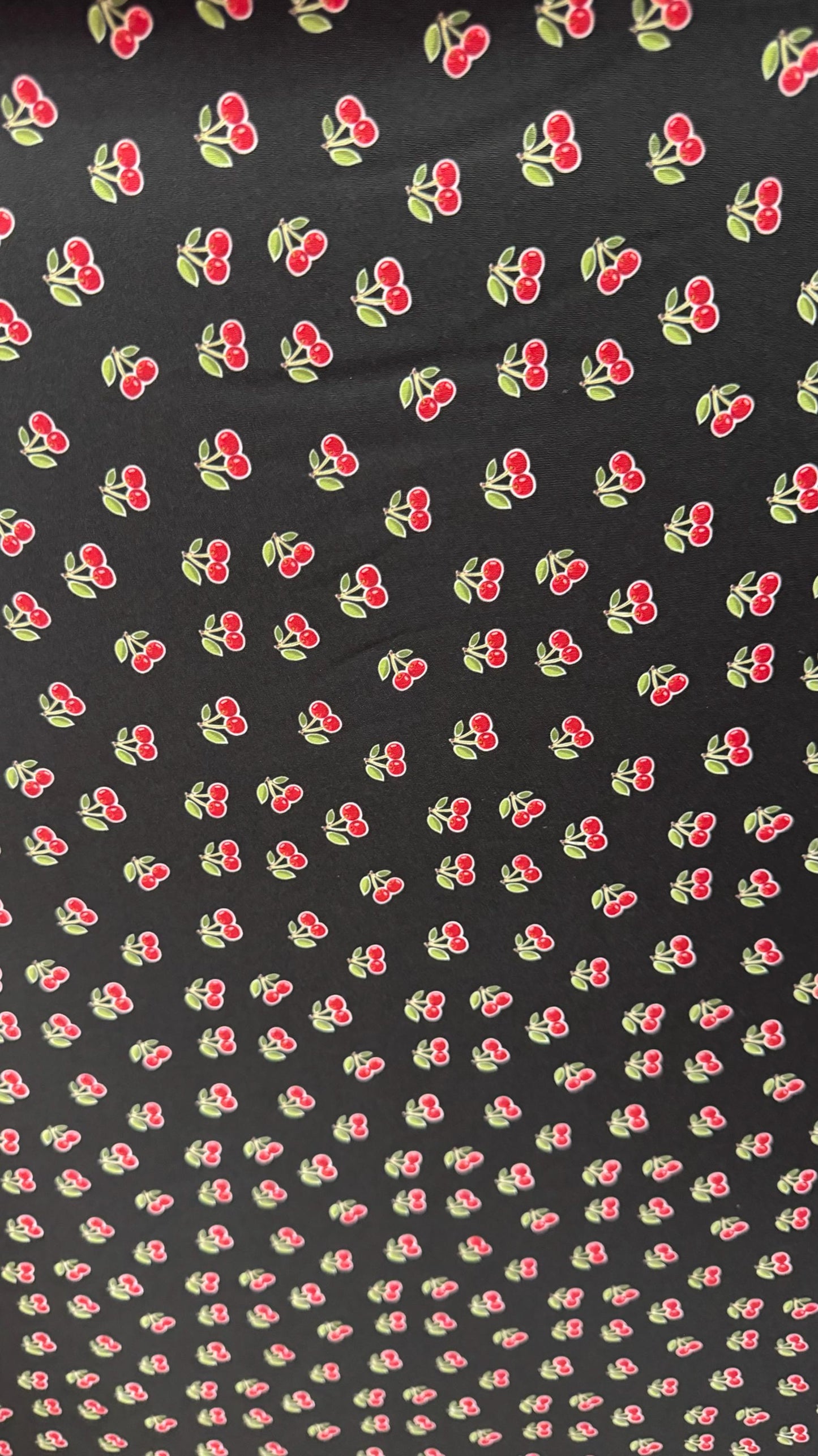 Cherry design Small size print on best quality of nylon spandex 4-way stretch 58/60” High quality fabrics by AlexLAFabrics