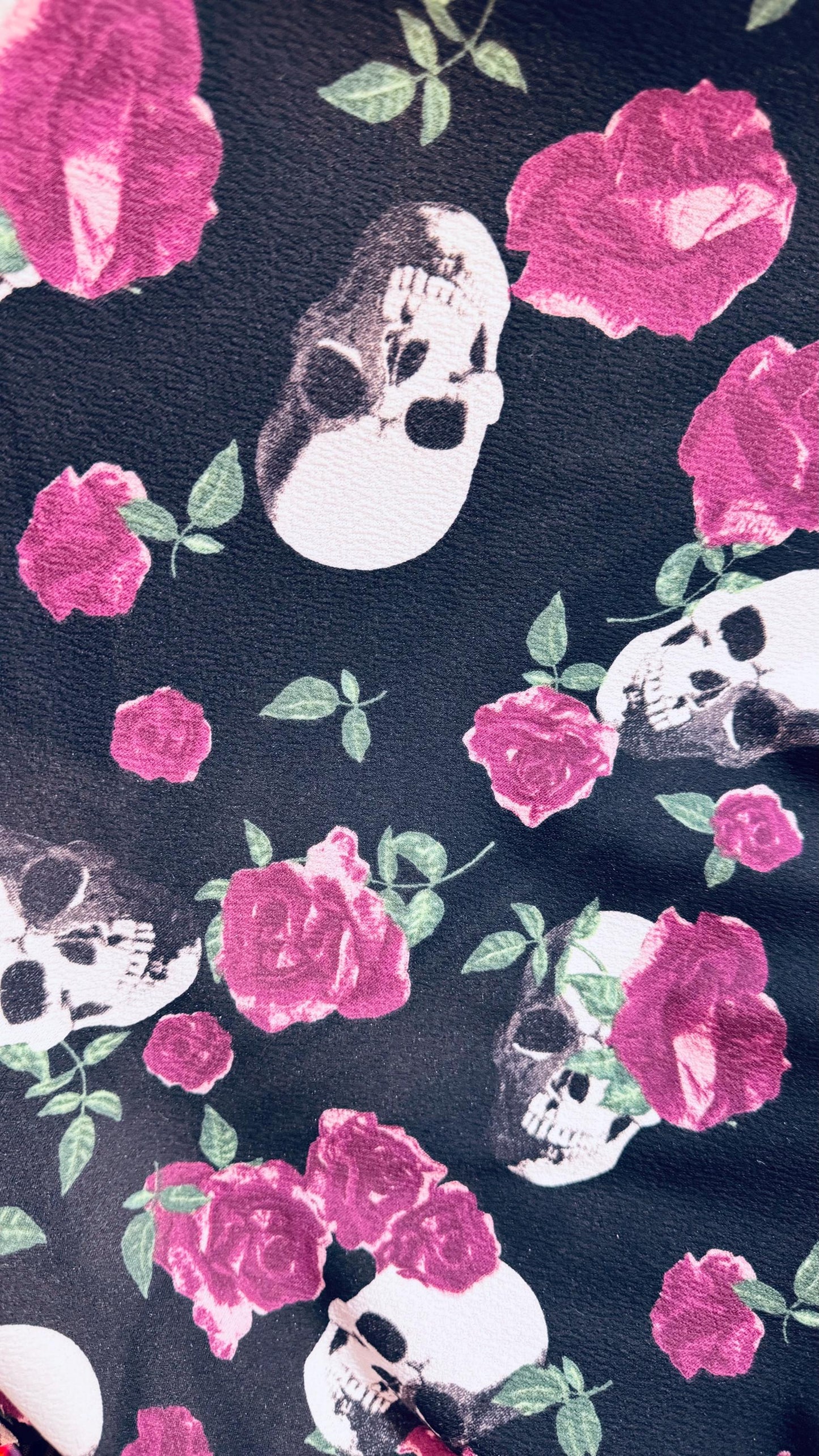 Skull design print on poly spandex 2-way stretch 58/60” High quality fabrics by AlexLAFabrics