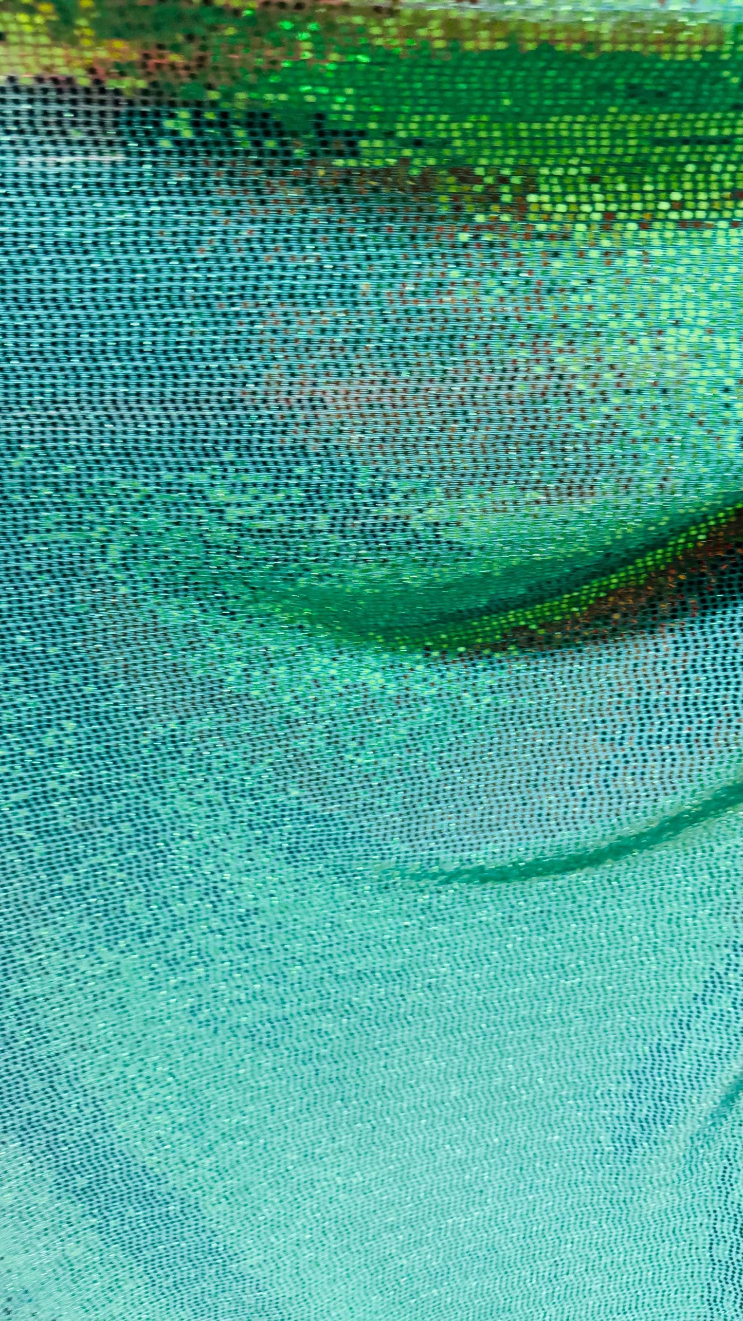 New mini hologram sequins on metallic stretch fabric 4-way stretch 58/60” Sold by the YD. Ships worldwide from Los Ángeles California USA.